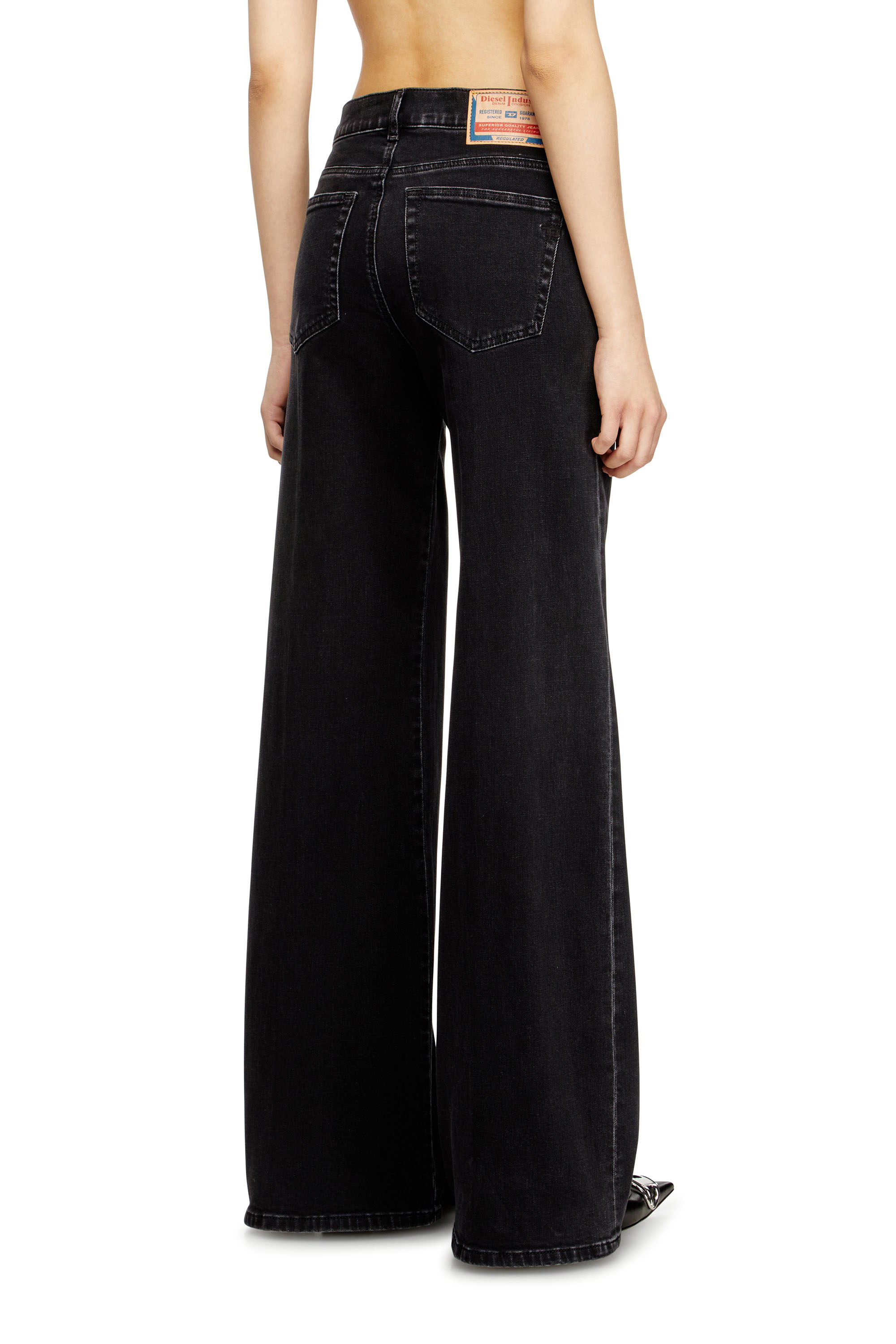 Diesel - Flare Jeans 1978 D-Akemi 09M69 Donna, Nero/Grigio scuro - Image 4