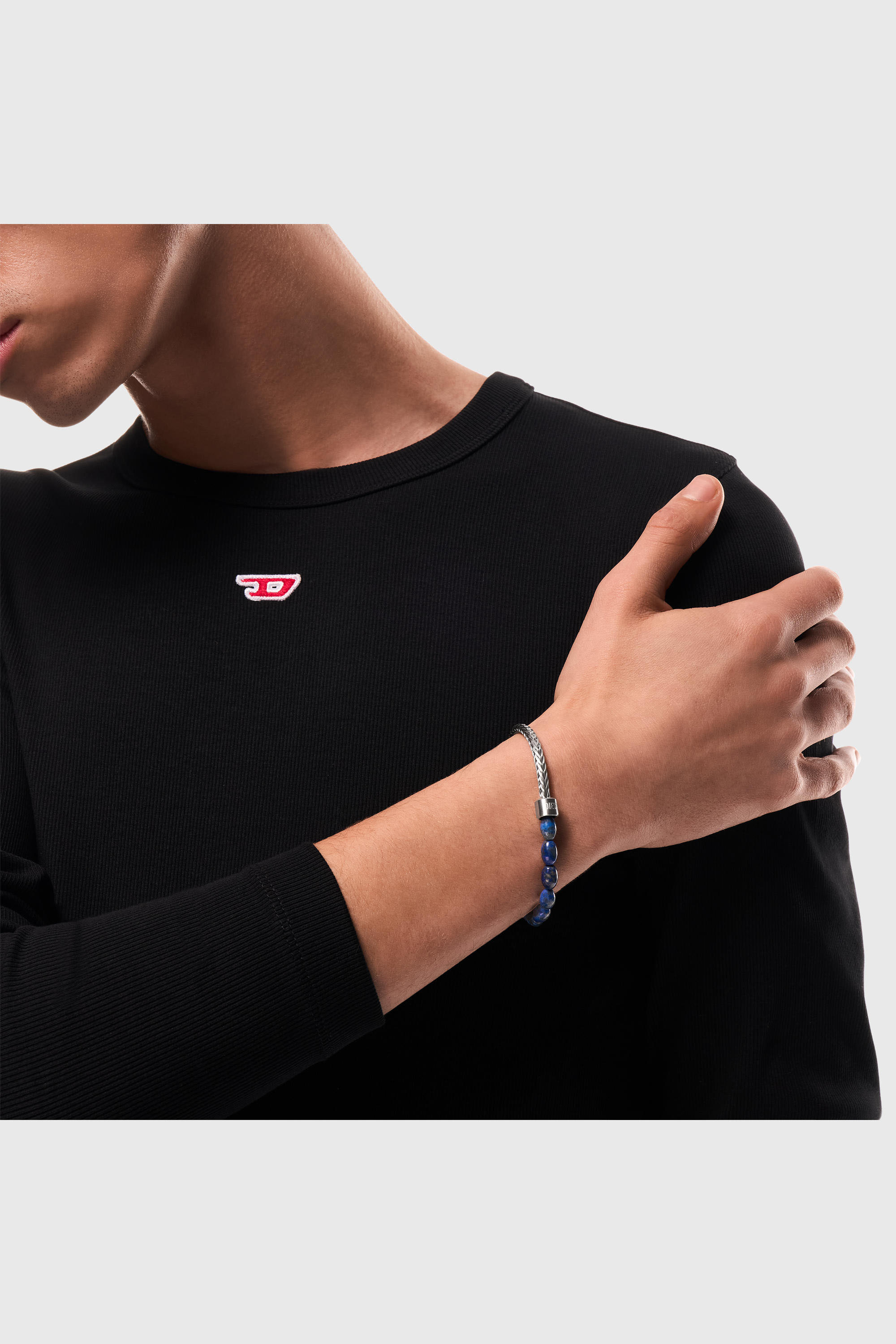 Diesel - DX1713040, Bracciale con perline in lapislazzuli Unisex in Argento - 4