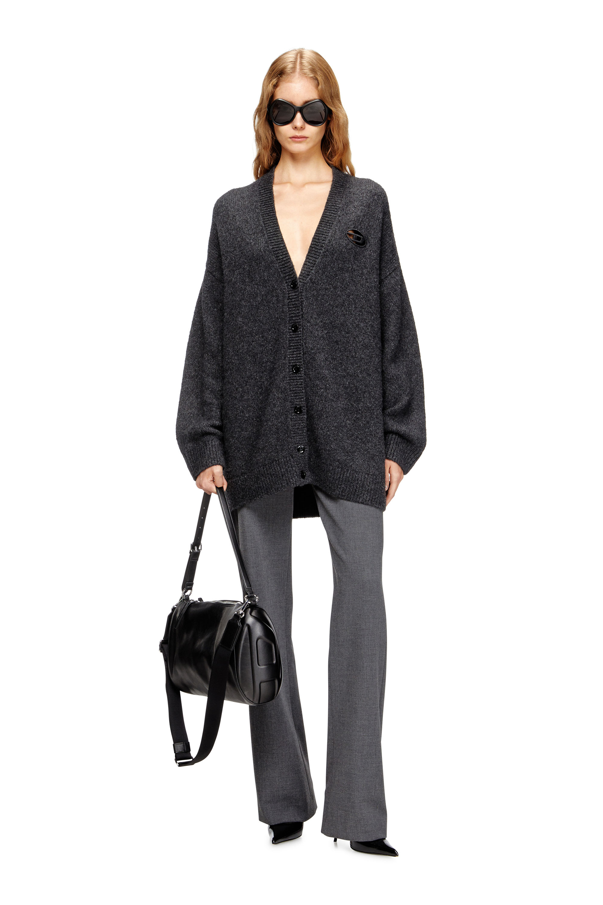 Diesel - M-AREELA, Cardigan en mélange de laine et d'alpaga Femme in Polychrome - 1