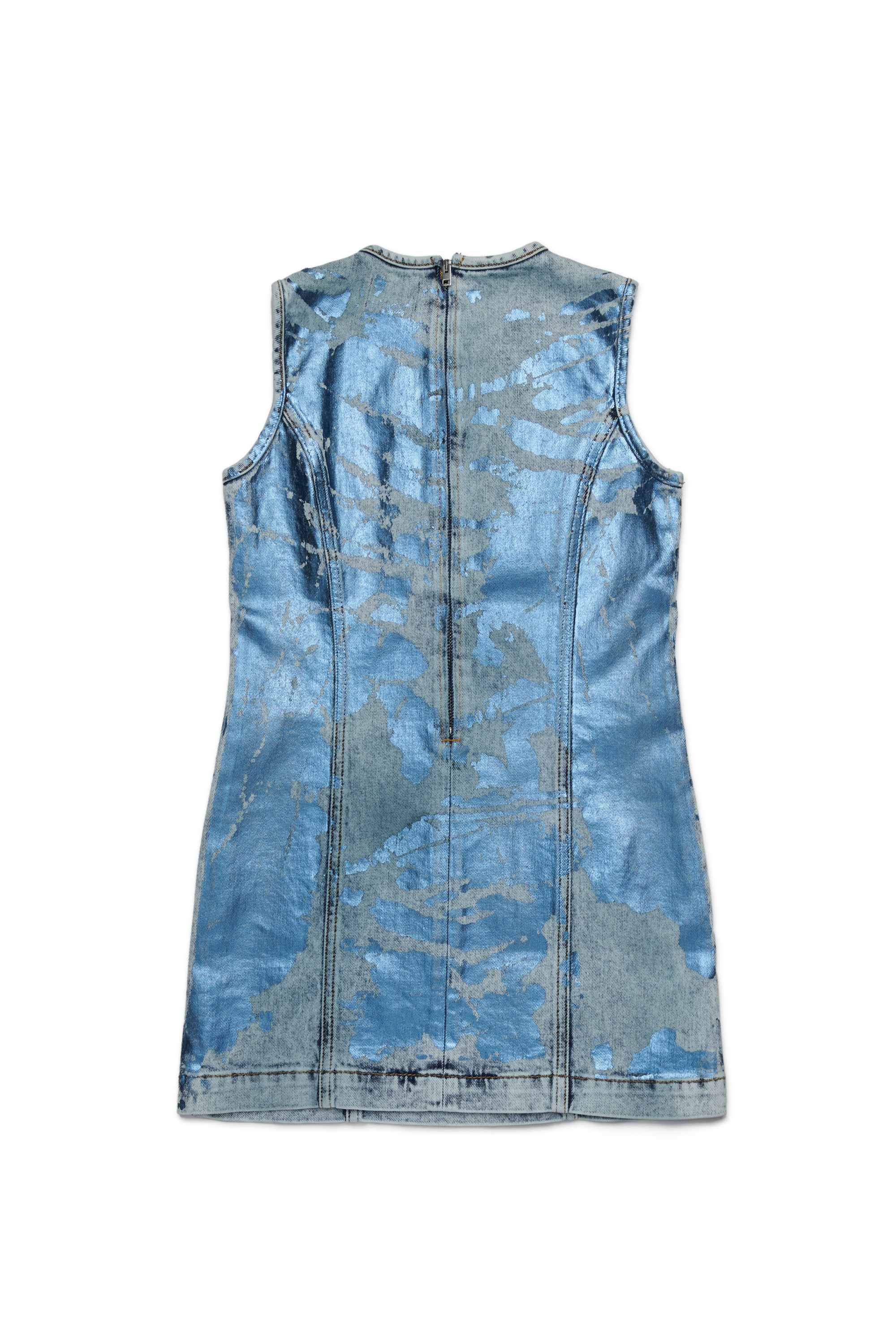 Diesel - DUMPYX, Robe en denim avec effet marbré Femme in Bleu - 2