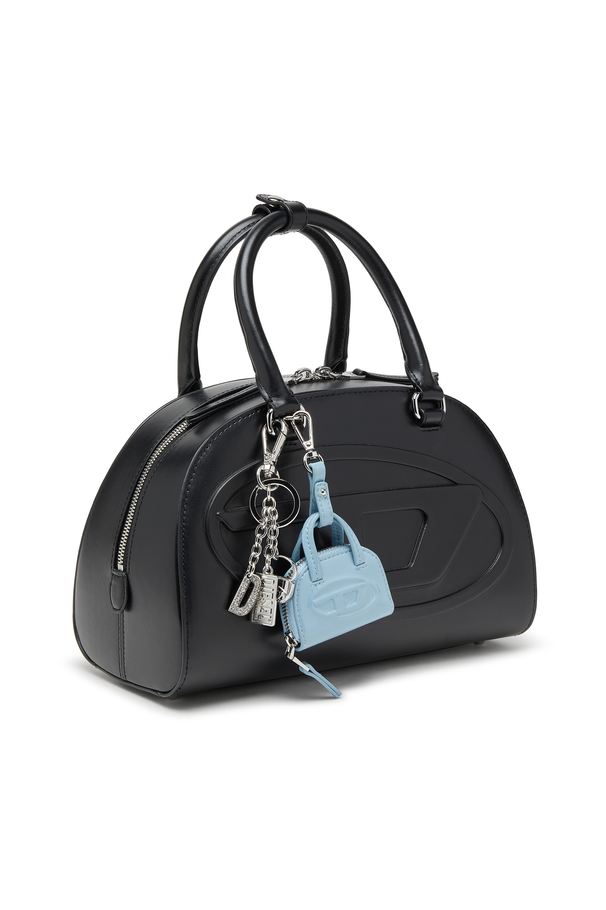 Diesel - 1DR KEY MULTICHARM, Portachiavi in metallo con charm logo Donna in Argento - 3