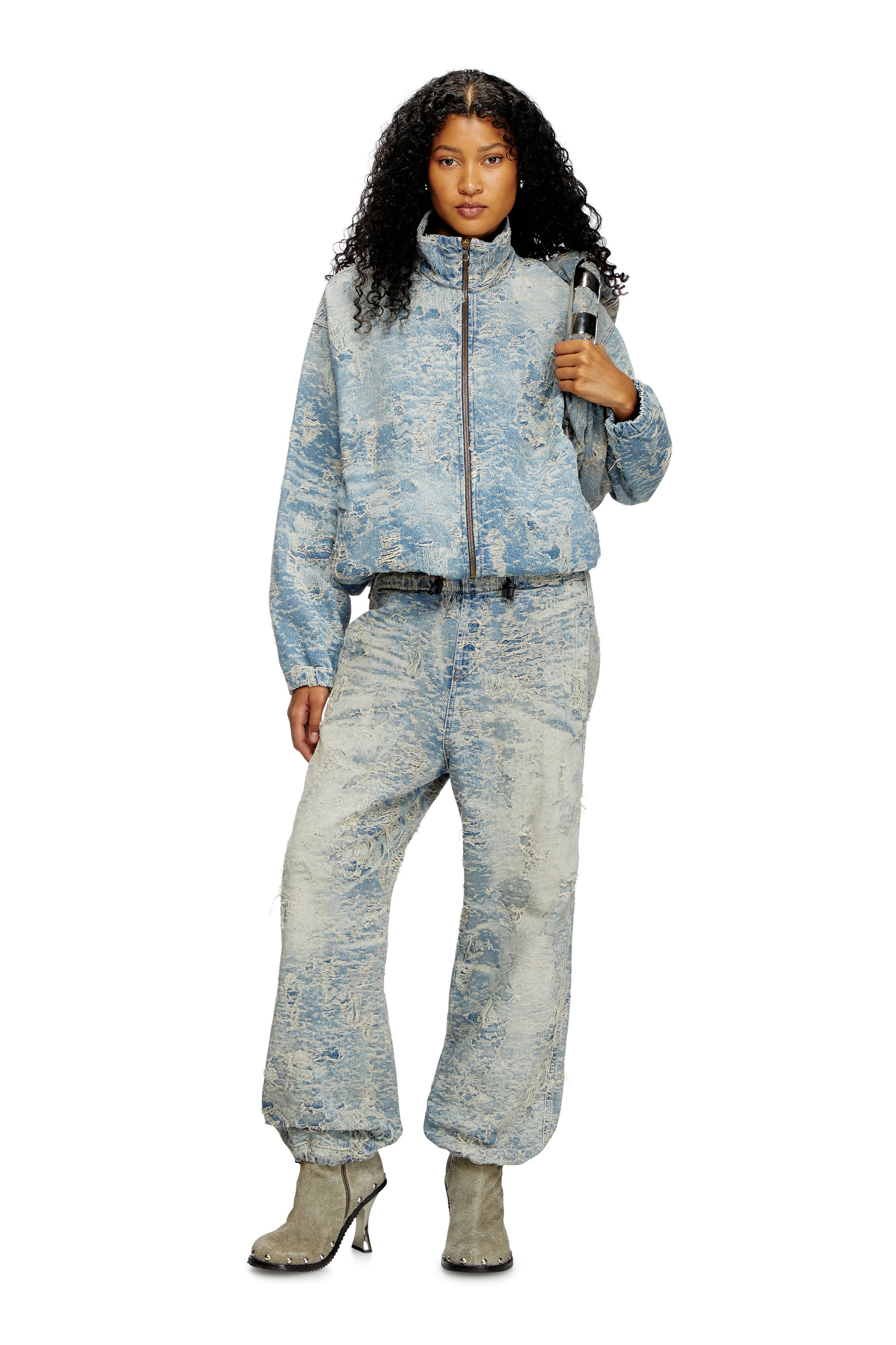 Diesel - Relaxed Jeans D-Martial 007Z7 Mixte, Bleu Clair - Image 6