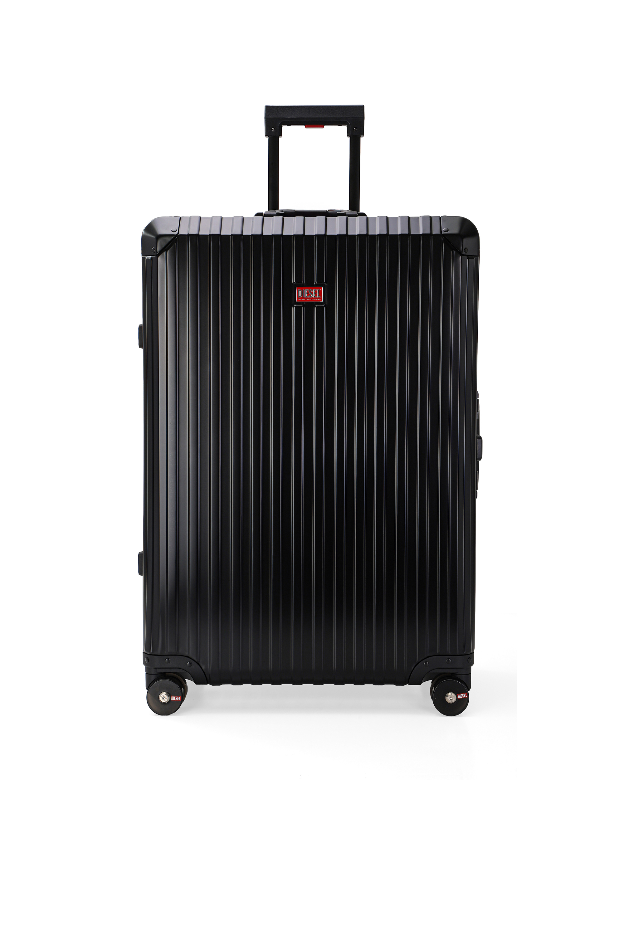 Diesel - DIESEL ALUMINUM TROLLEY- DSL002, Unisex Koffer aus Aluminium Gr&ouml;&szlig;e L in Schwarz - 1