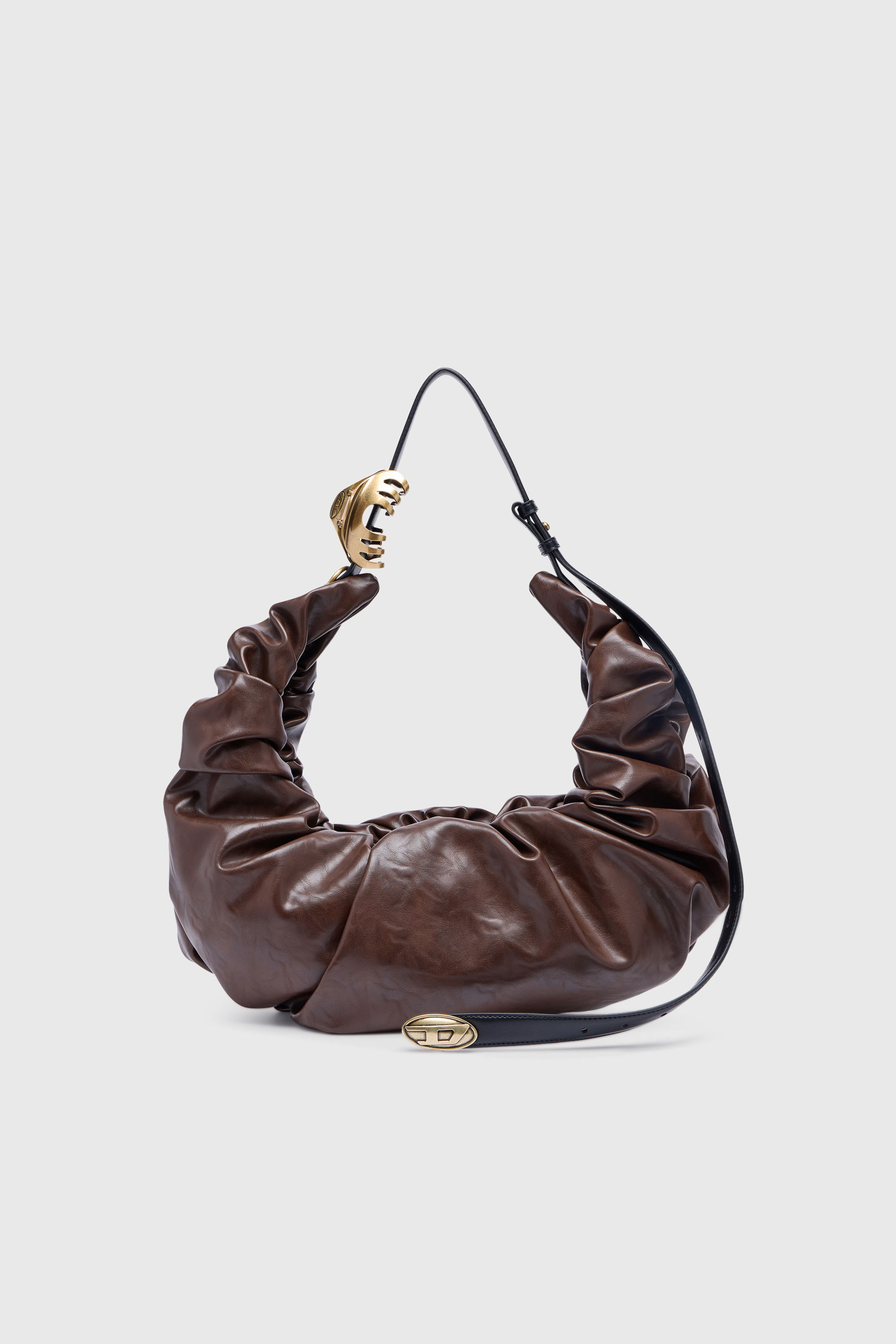 Diesel - GRAB-D HOBO L, Damen Grab-D-Gro&szlig;e zerknitterte Hobo-Tasche in Braun - 2
