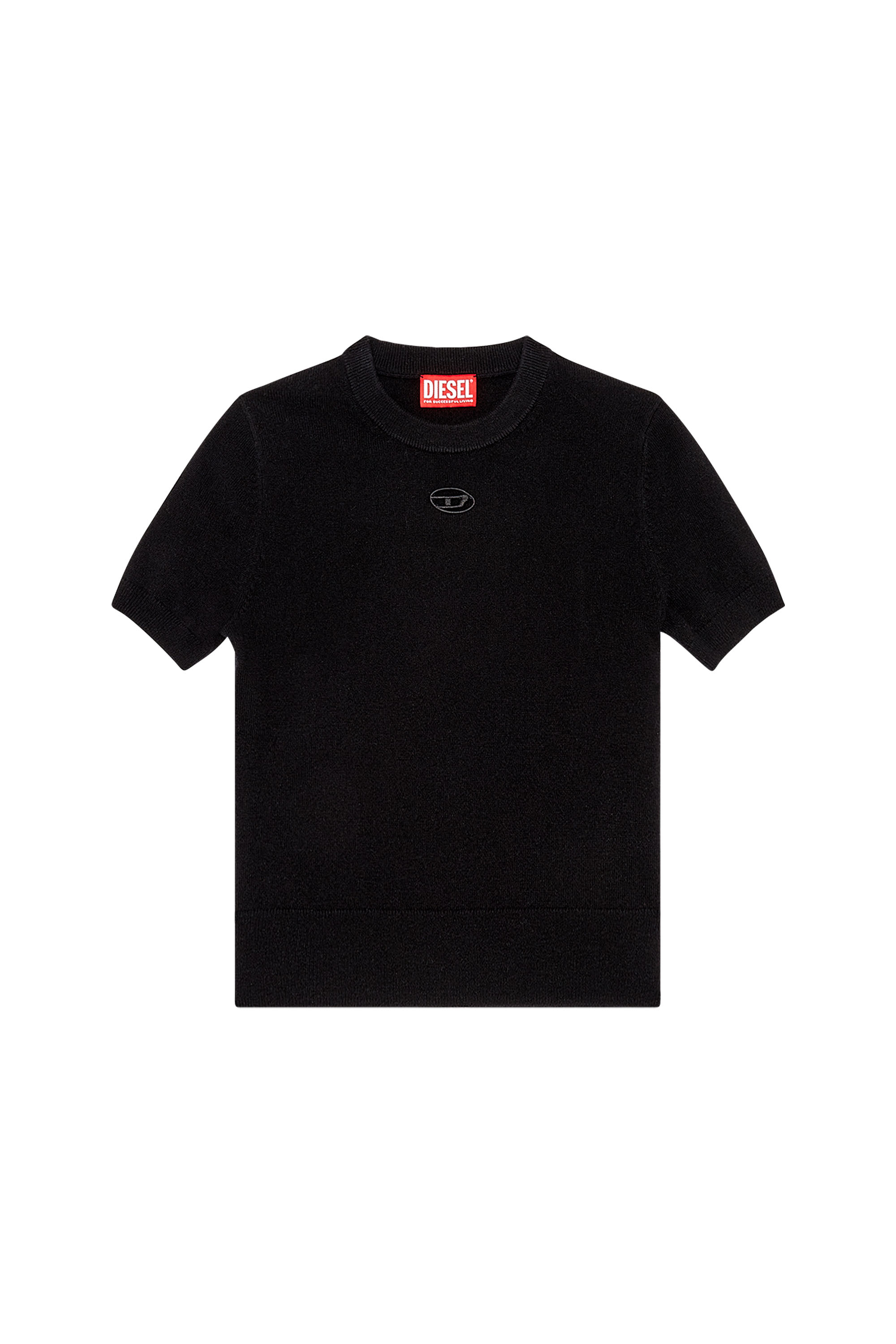 Diesel - M-ARGA, Damen Top aus Wolle und Kaschmir in Schwarz - 2