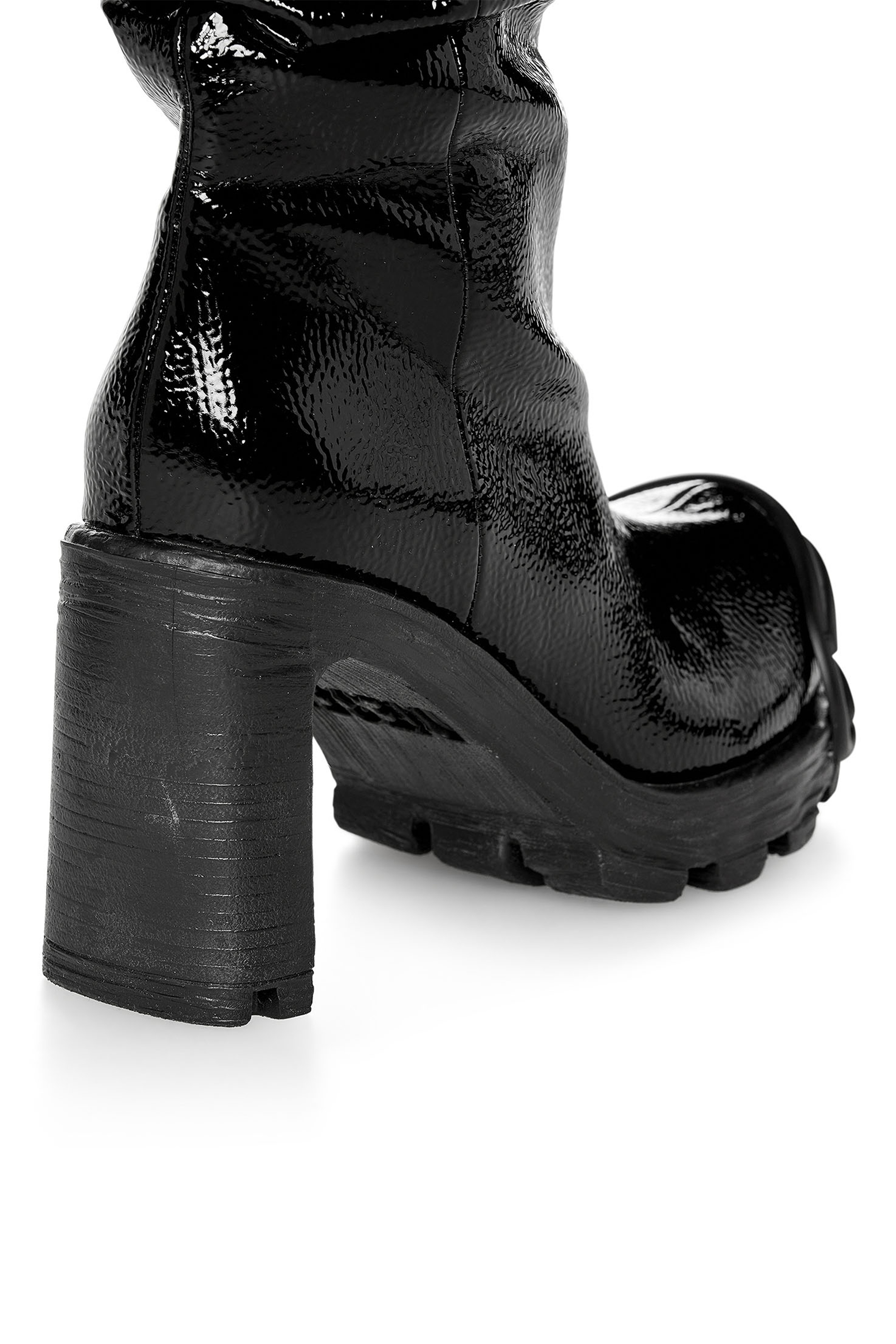 Diesel - D-HAMMER TBT D W, D-Hammer-Cuissardes effetto glossy Donna in Nero - 5