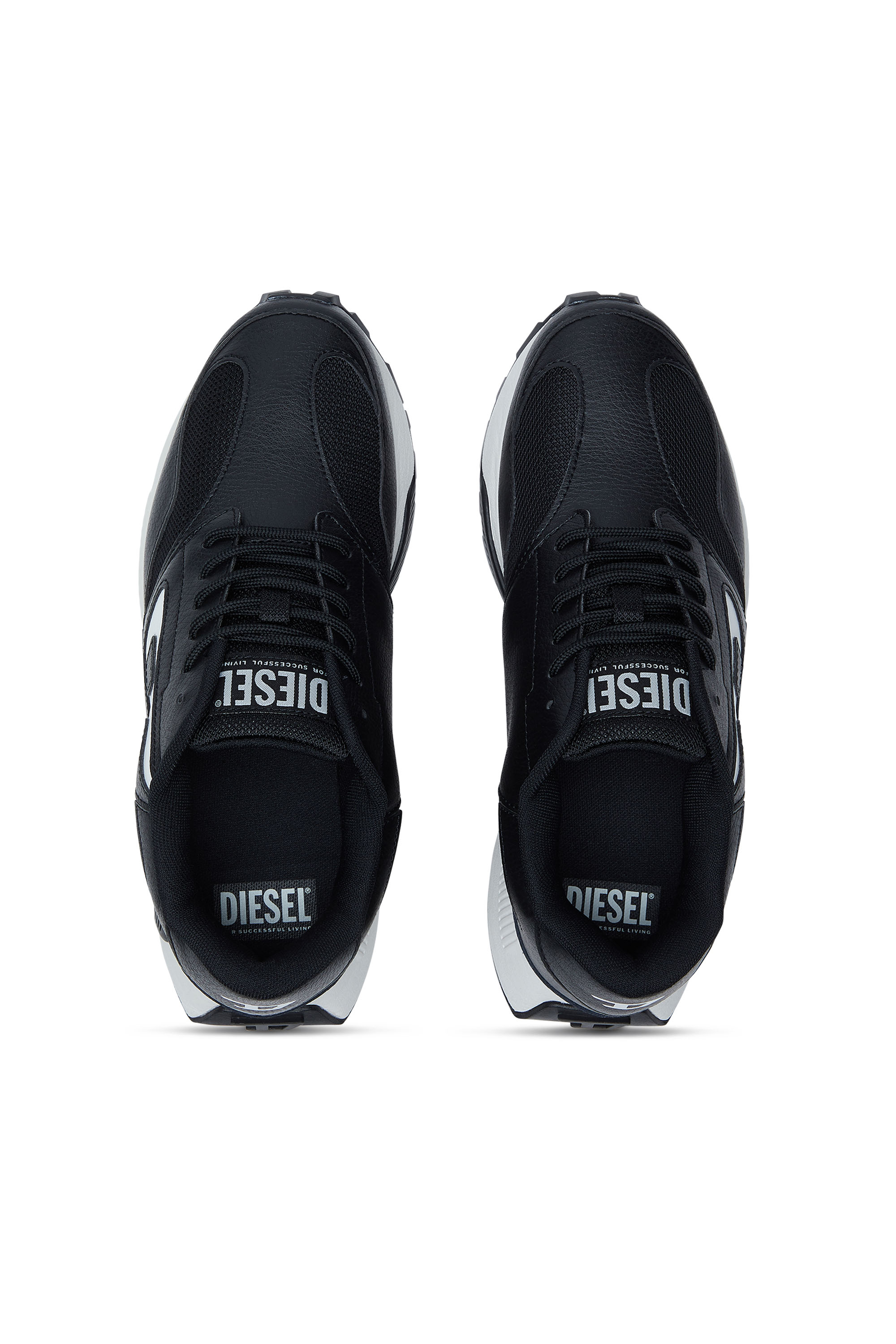 Diesel - S-TAME-D RUNNING, Sneakers en mesh, cuir suédé et PU Homme in Noir - 5