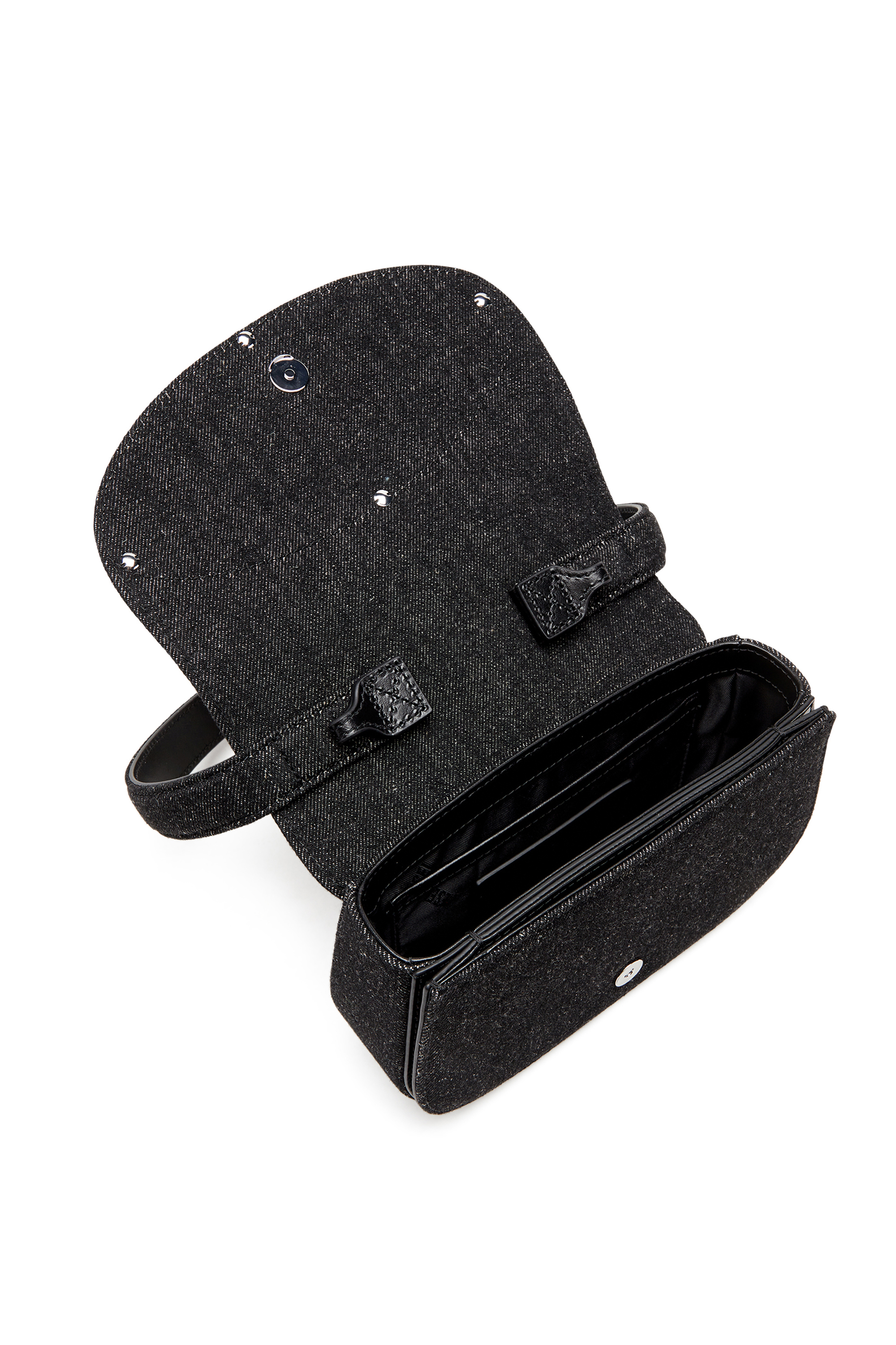 Diesel - 1DR, 1DR-Iconica borsa a spalla in denim lavato Donna in Nero - 3