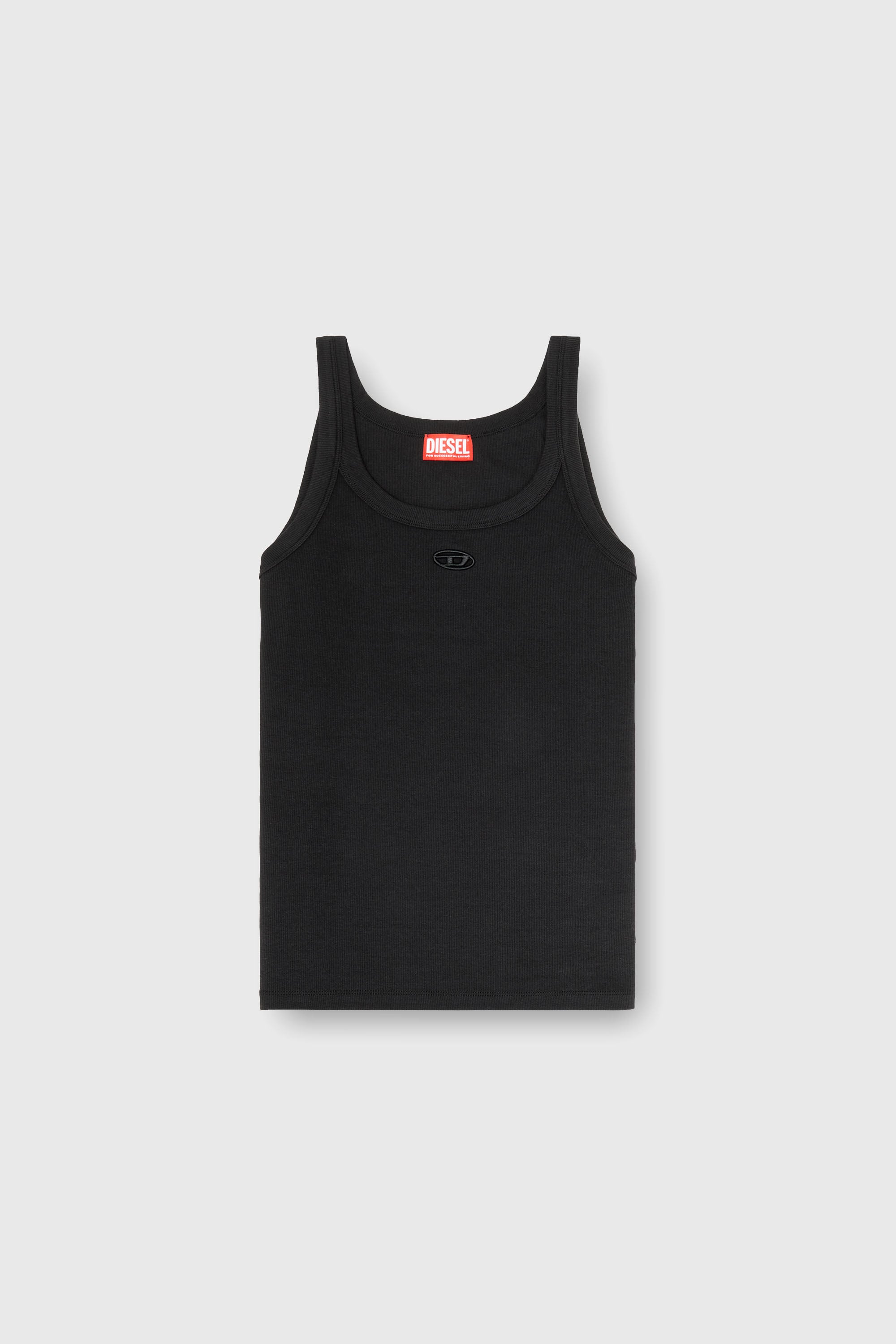Diesel - T-WIFE-DCO, Canotta slim in cotone con logo Oval D Uomo in Nero - 2