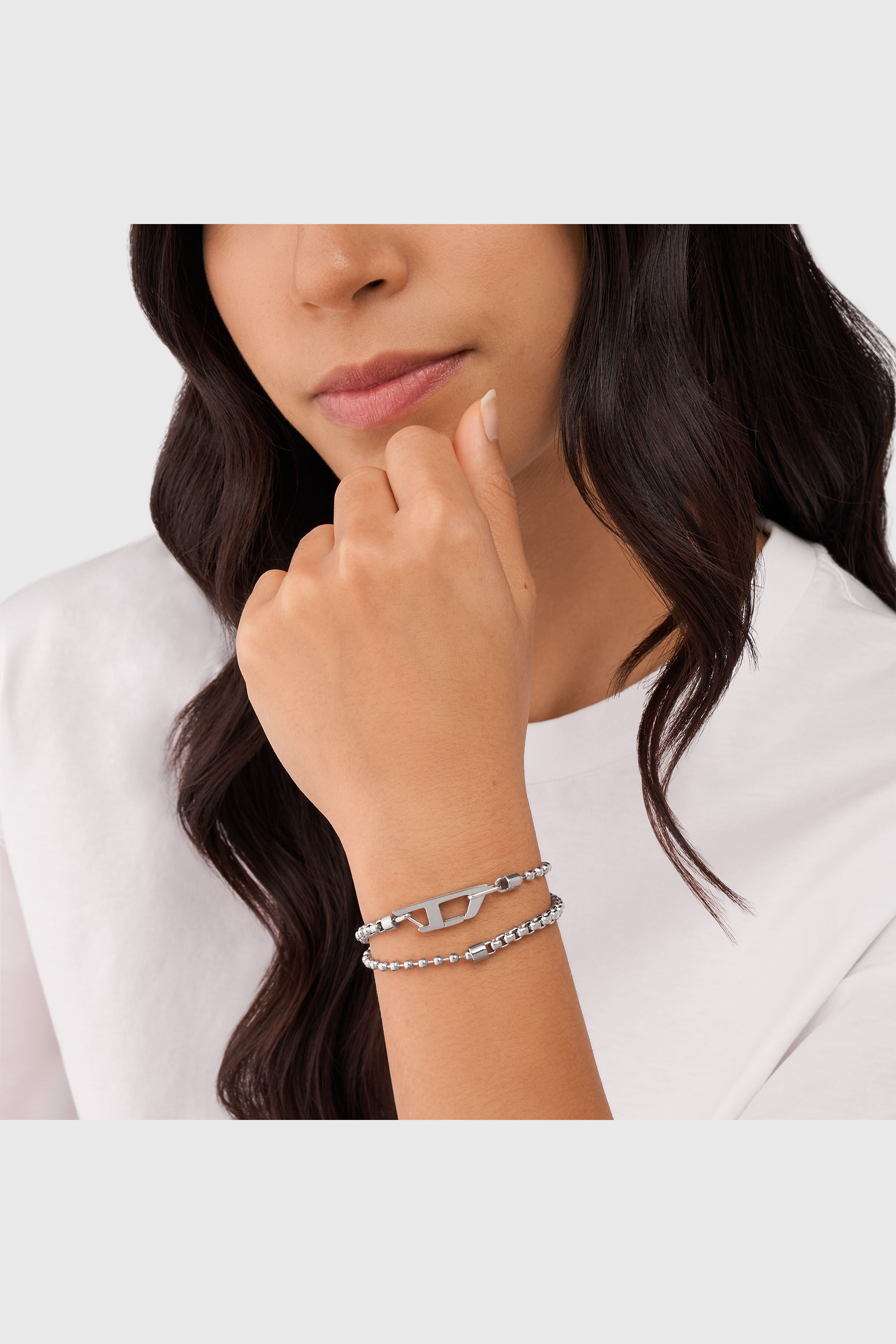 Diesel - DX1473, Bracelet cha&icirc;ne en acier inoxydable Mixte in Gris argent&eacute; - 3