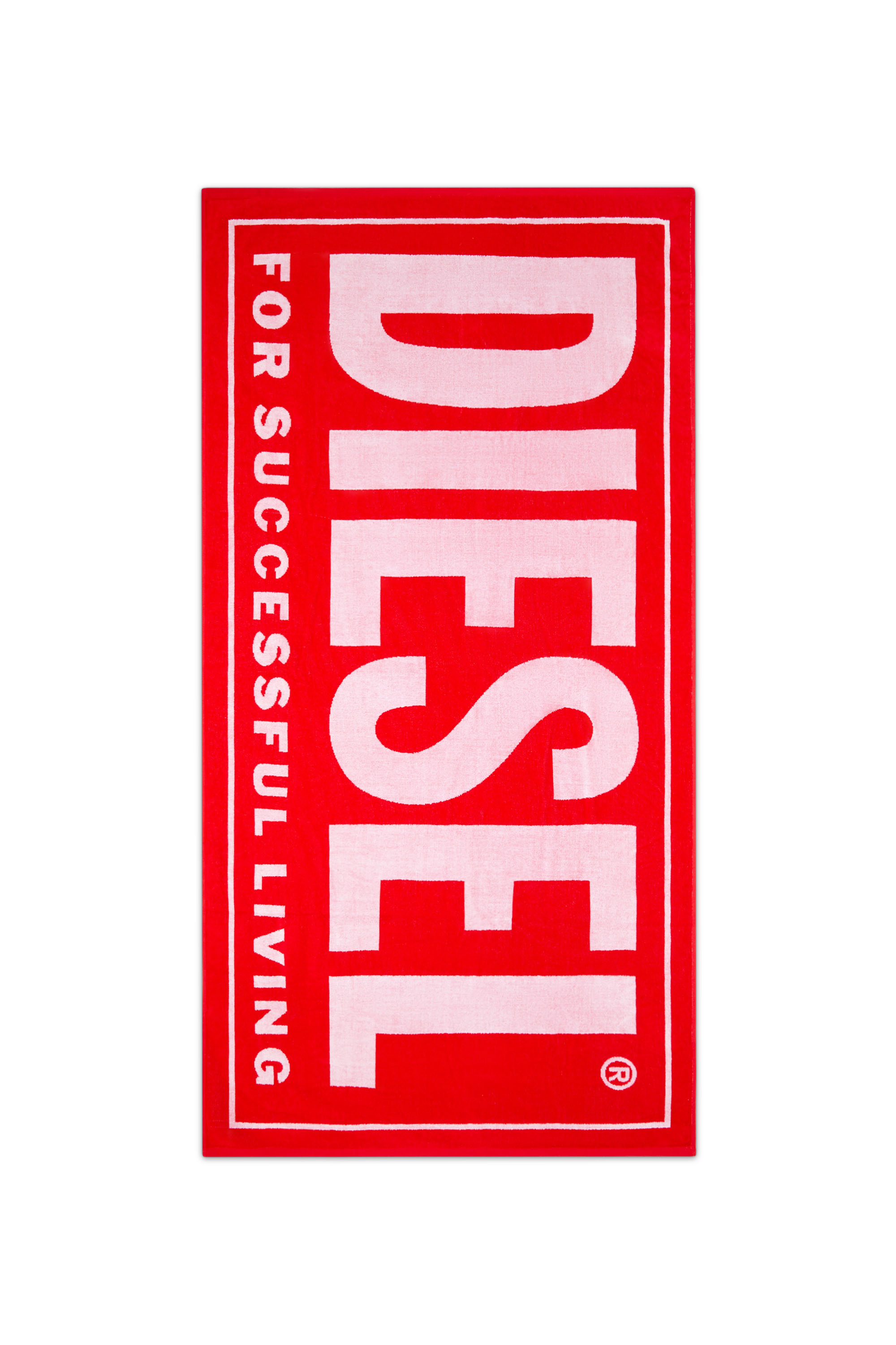 Diesel - BMT-HELLERI, Serviette de plage avec logo Successful Homme in Rouge - 1