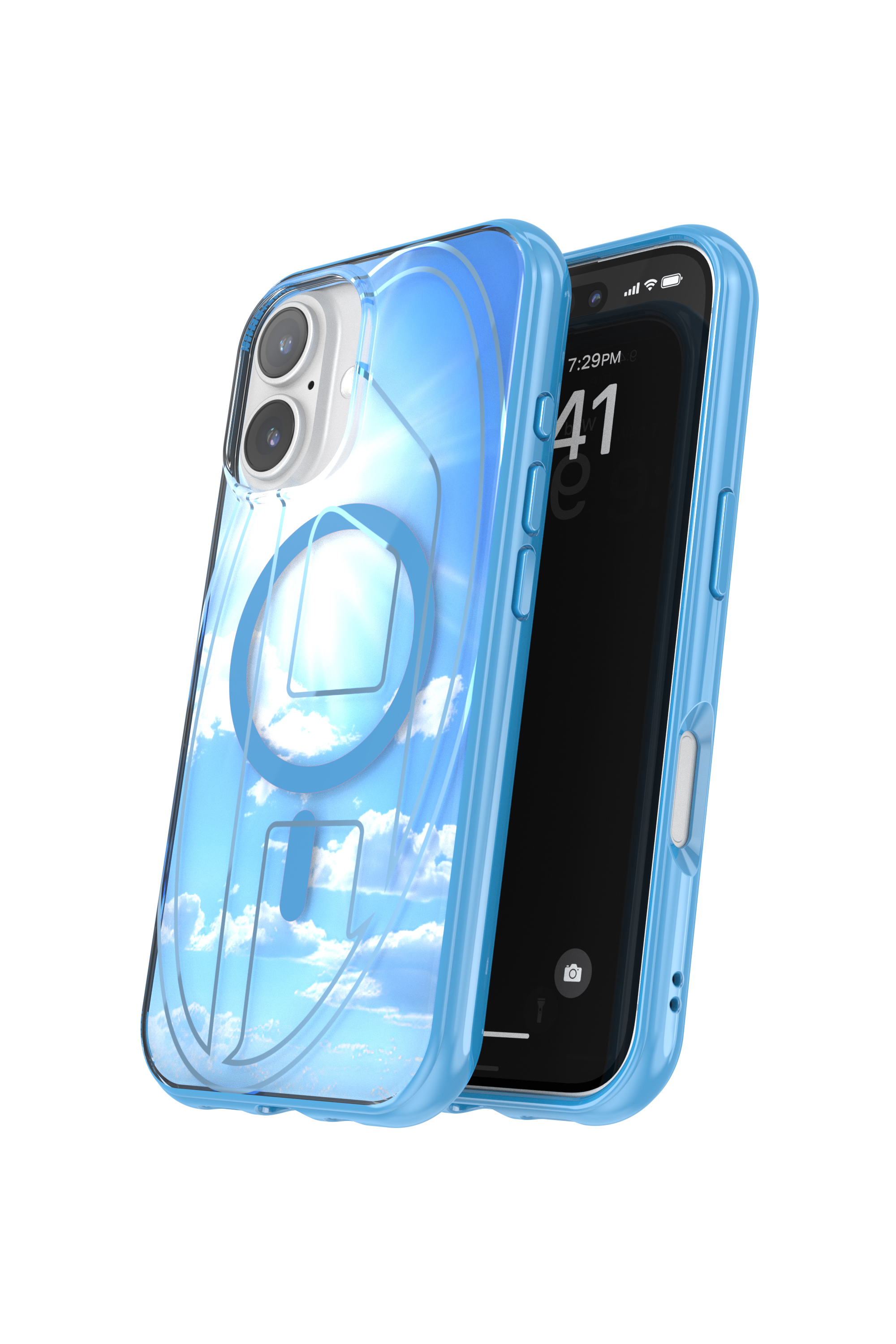 Diesel - 60252 AOP CASE, Coque Oval D avec MagSafe iPhone 16 Mixte in Bleu - 3