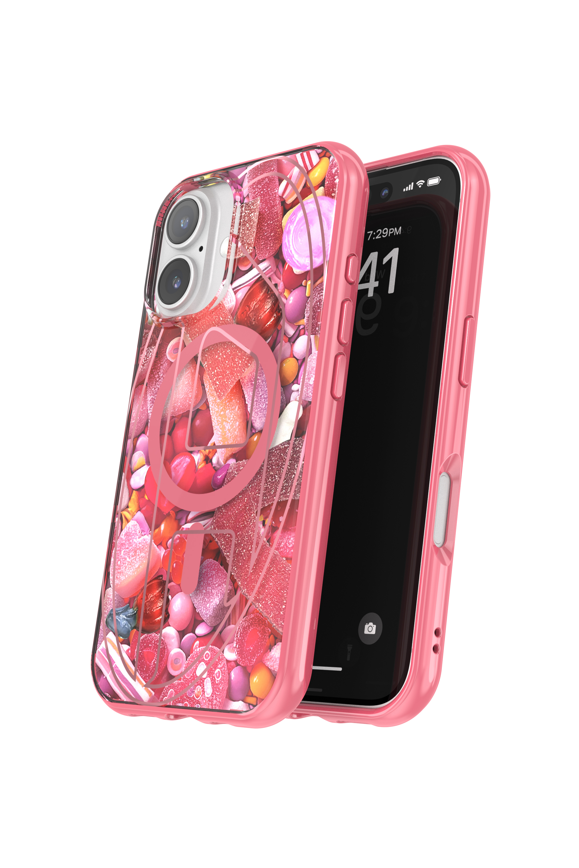 Diesel - 60249 AOP CASE, Coque Oval D avec MagSafe iPhone 16 Mixte in Rose - 3