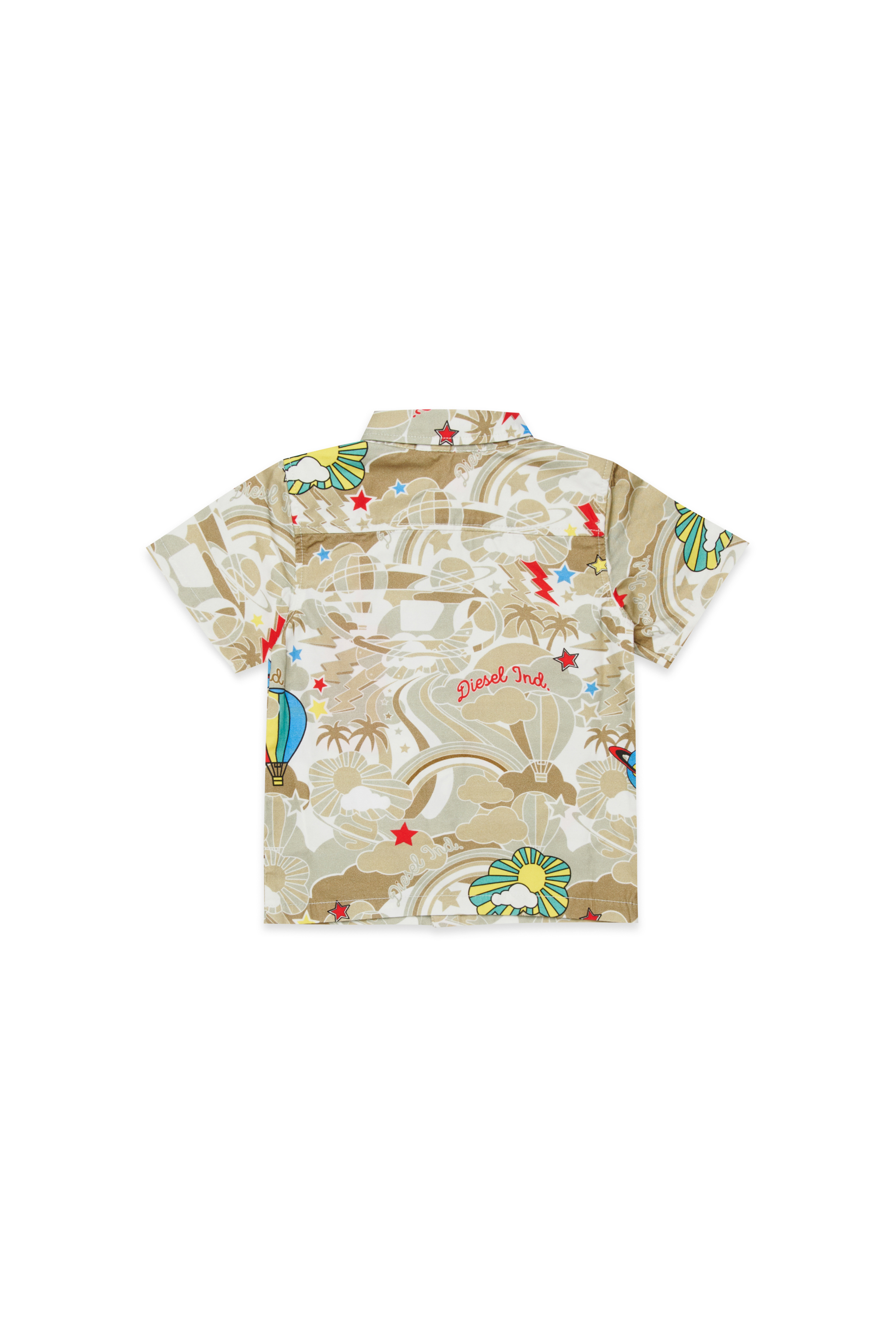 Diesel - CILYB, Herren Kurzarmhemd mit Allover-Print in Hellbraun - 2