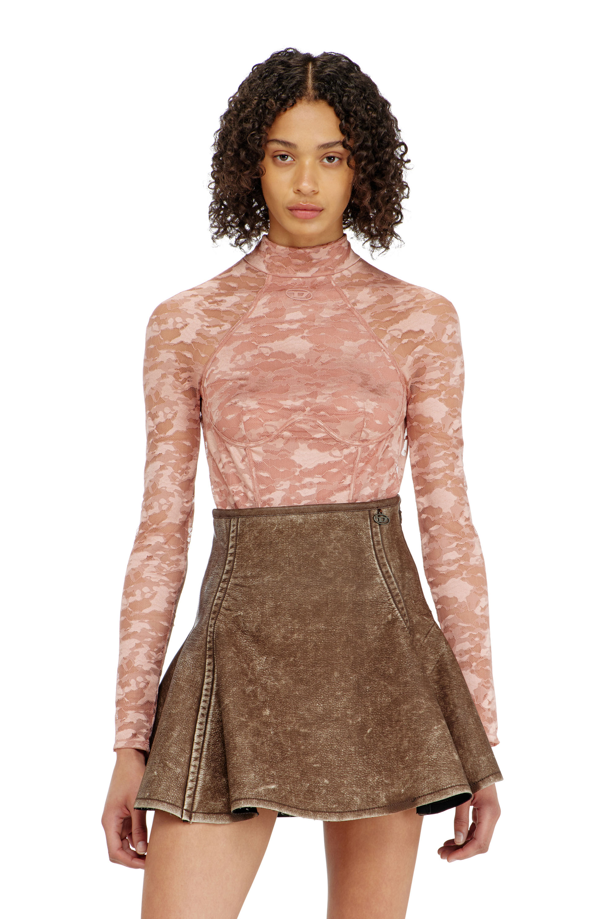 Diesel - VIVIAN-UTLT, Body en dentelle nylon avec dos ouvert Femme in ToBeDefined - 4