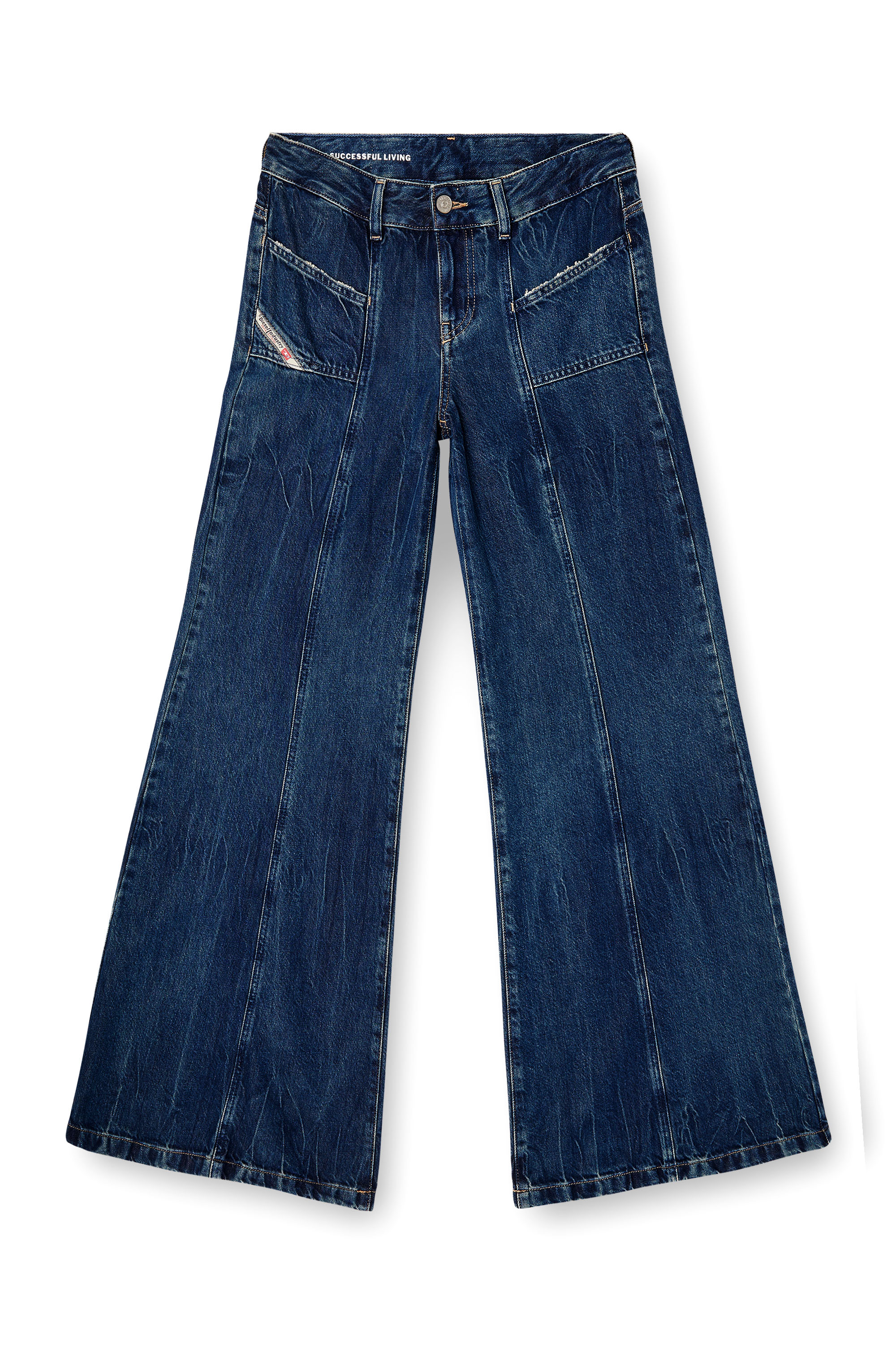 Diesel - Flare Jeans D-Akii 09N61 Donna, Blu medio - Image 2