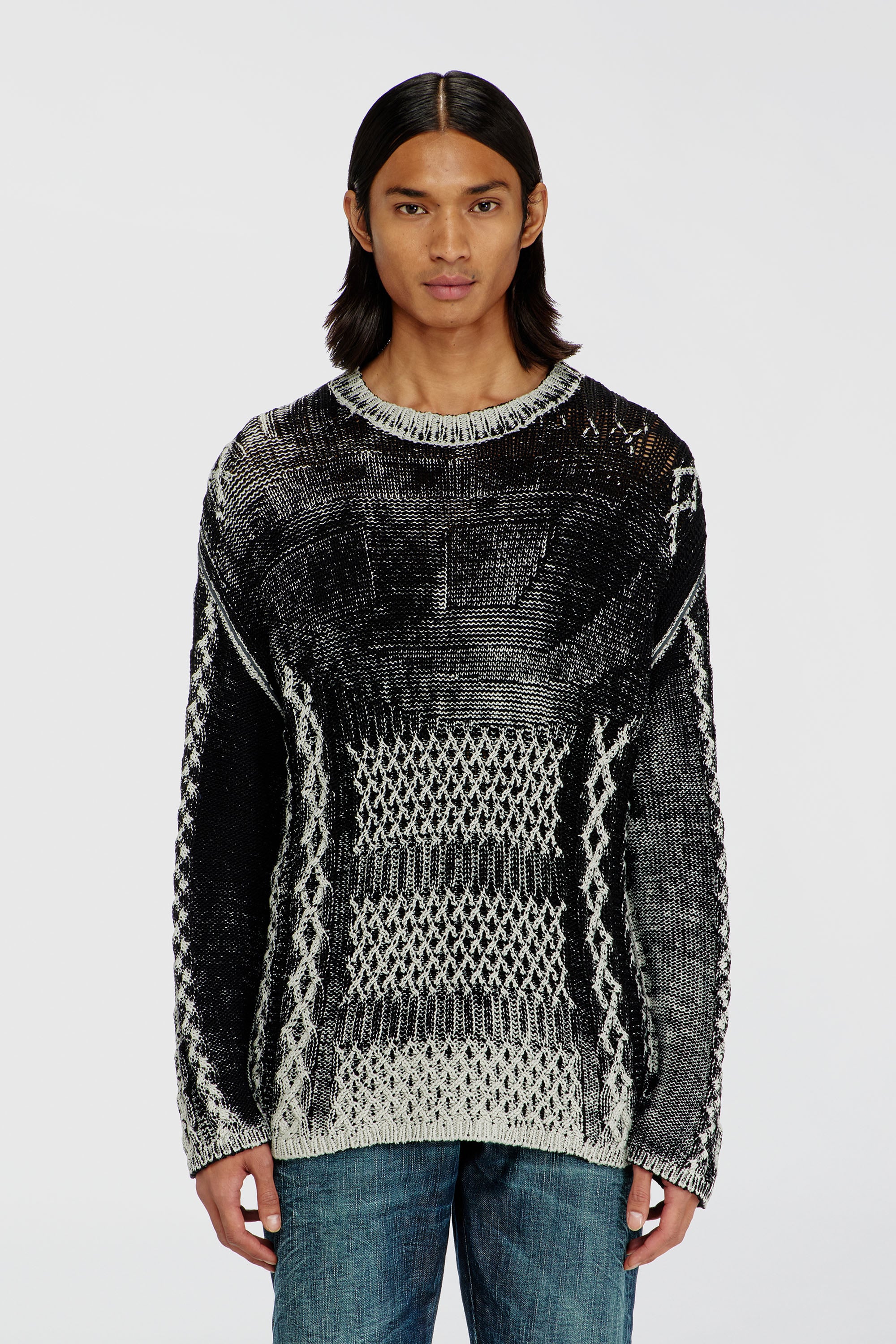 Diesel - K-MIONE, Maglione lavorato a maglia trattato Uomo in Multicolor - 1