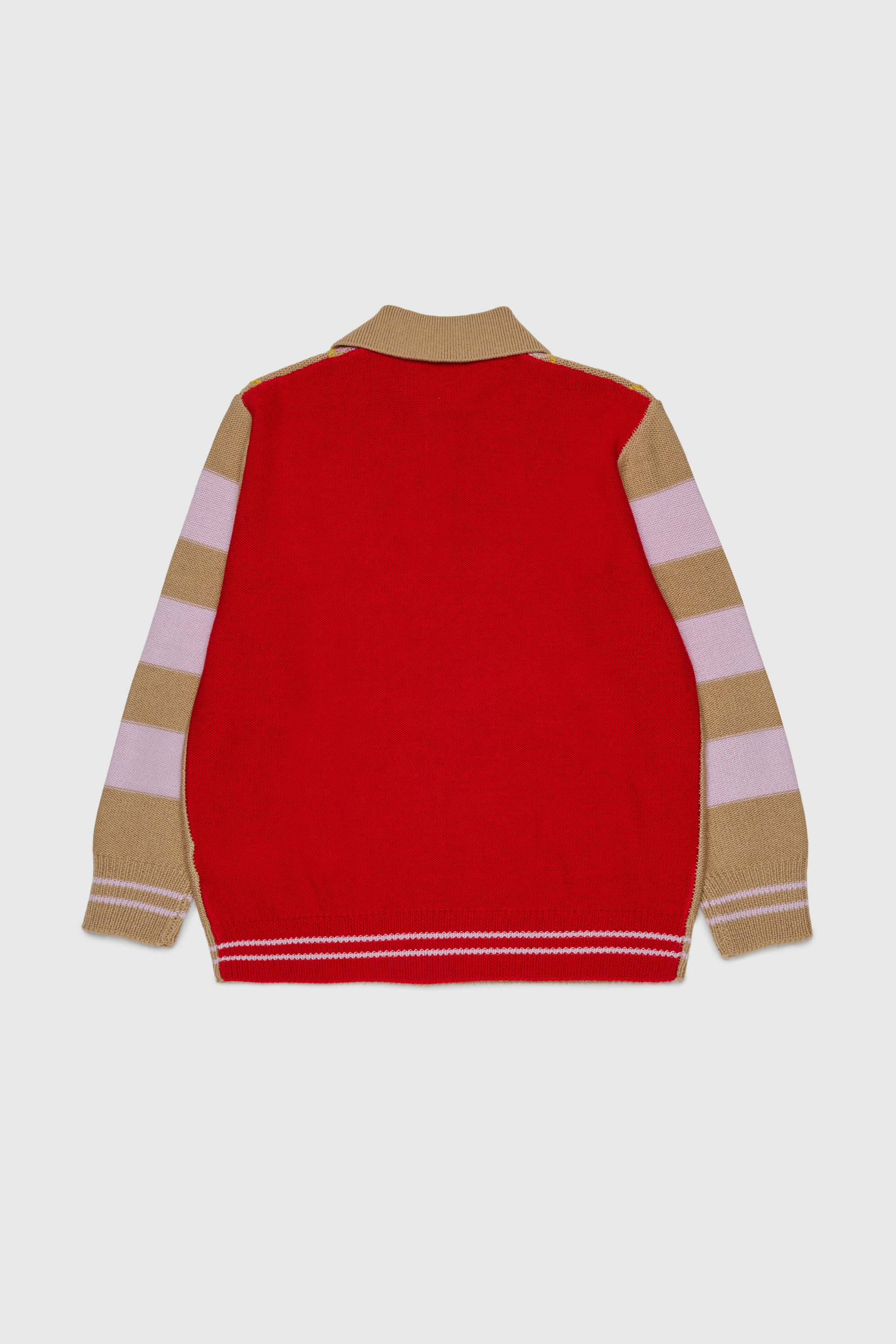 Diesel - KROMBY OVER, Pull en maille m&eacute;lang&eacute;e avec motif argyle Mixte in Marron - 2