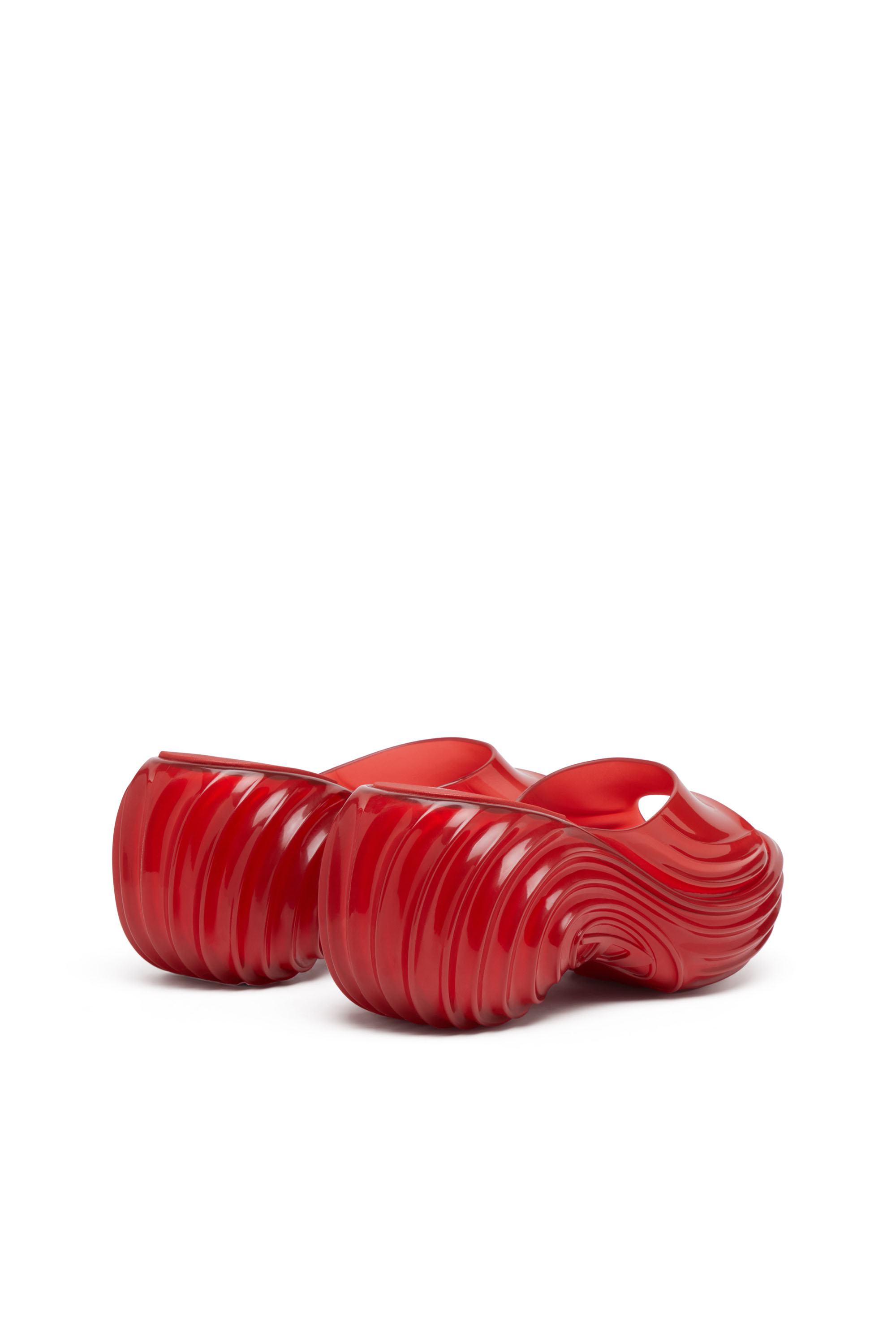 Diesel - MELISSA QUANTUM PLATFORM, Damen Plateau-Pantolette aus Melflex&reg; in Rot - 3
