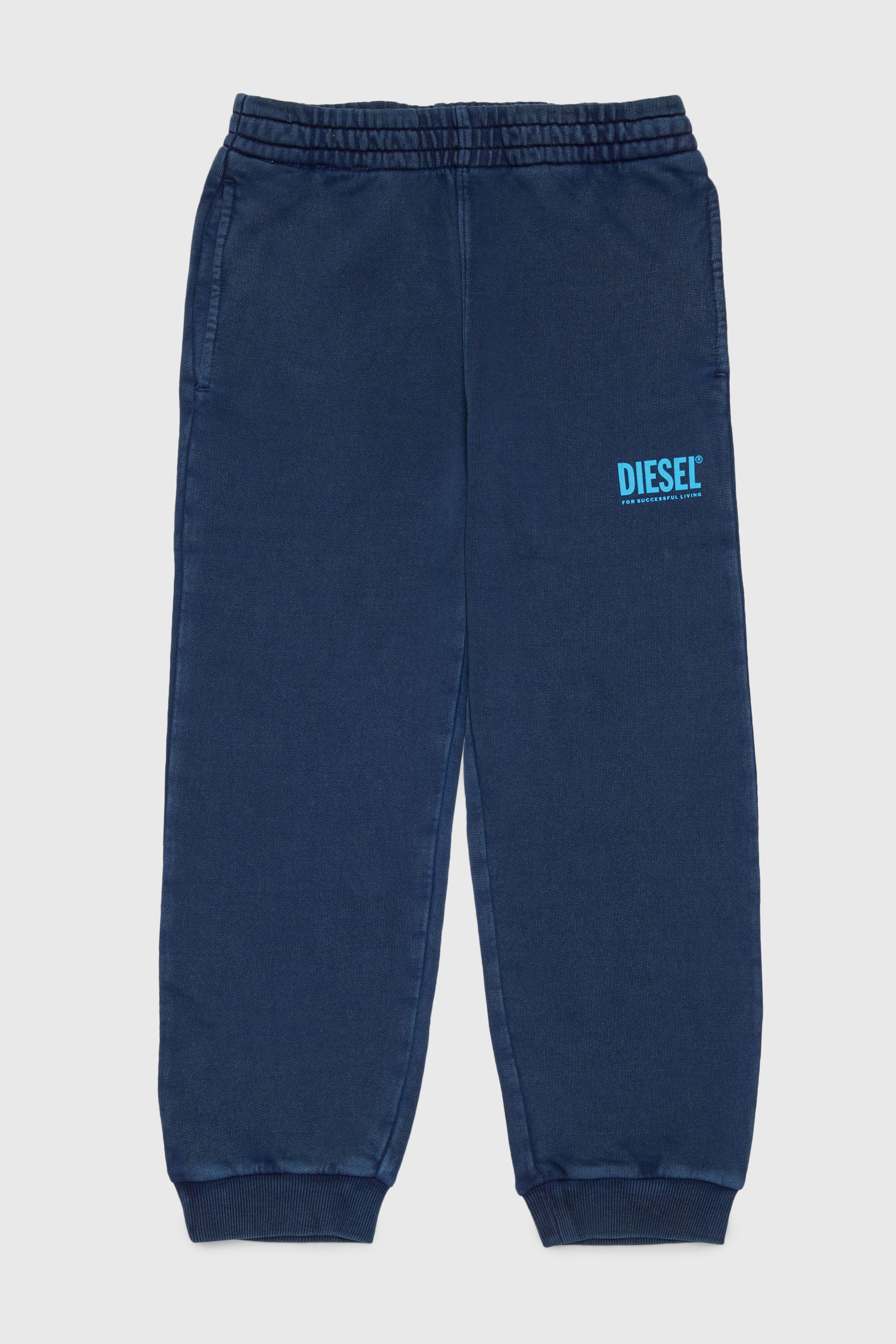 Diesel - PTISEL, Pantalon de surv&ecirc;tement en coton avec logo imprim&eacute; Homme in Bleu - 1