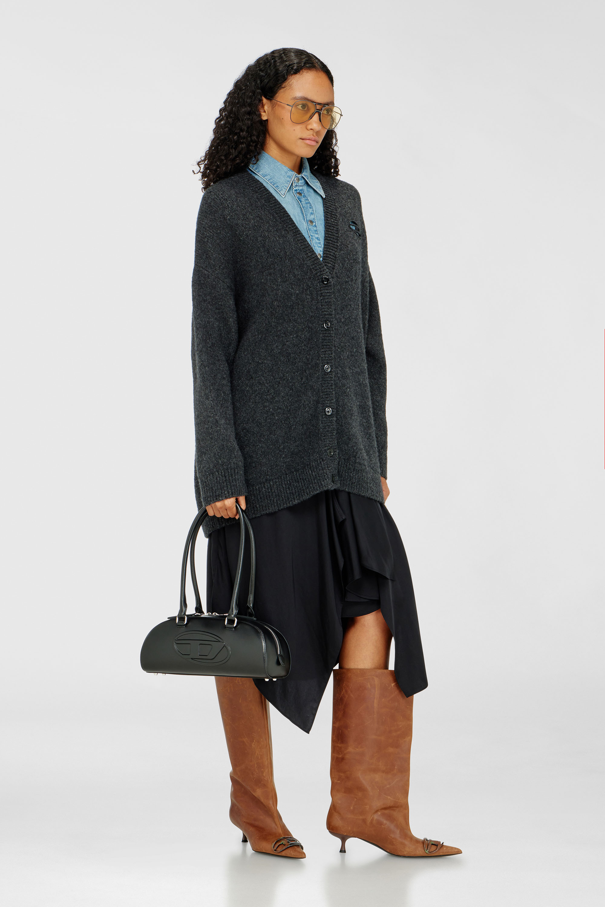 Diesel - M-AREELA, Cardigan in misto lana e alpaca Donna in Multicolor - 2