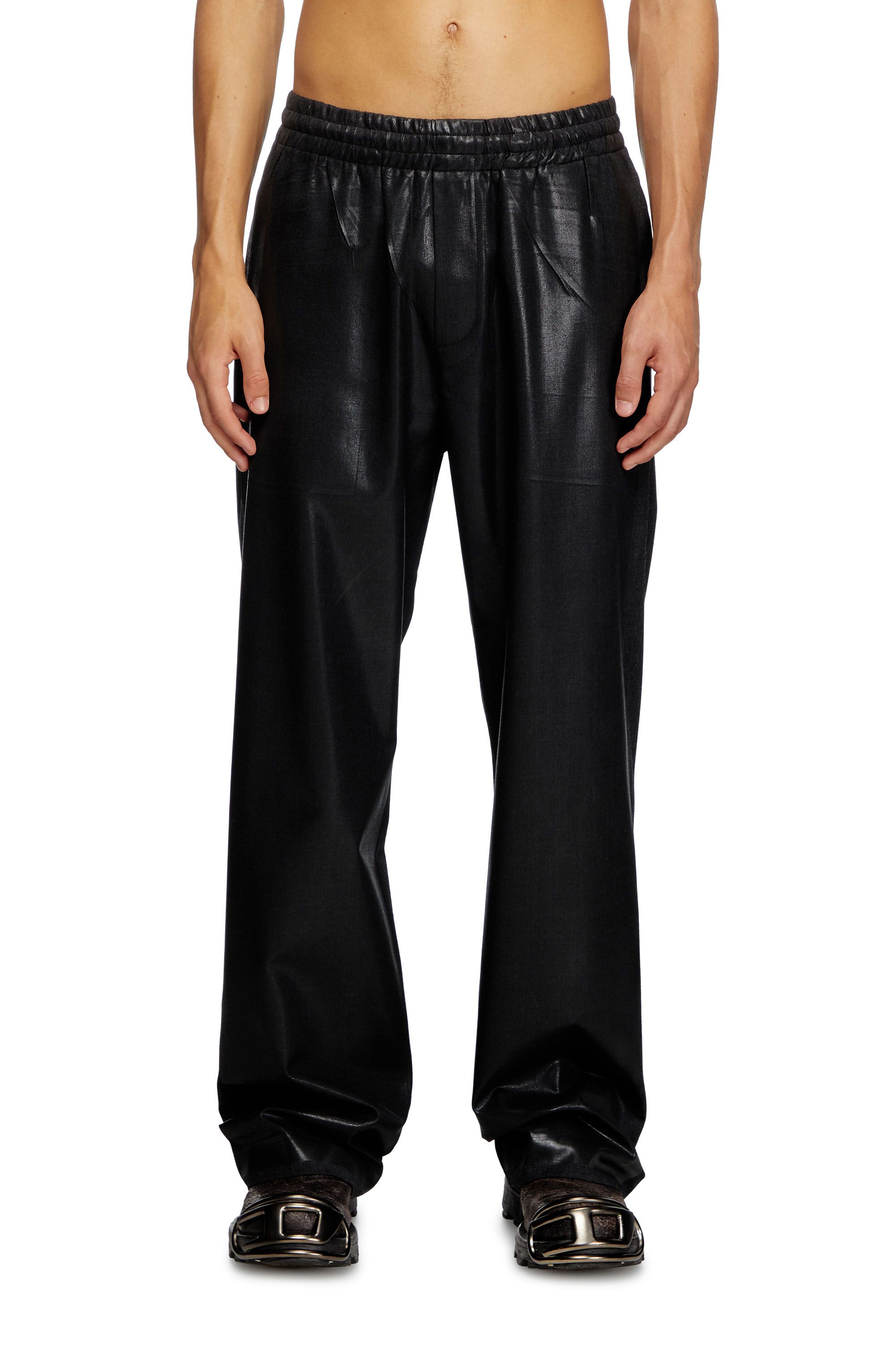 Diesel - P-CLAYS, Pantaloni in misto lana Uomo in Nero - 1