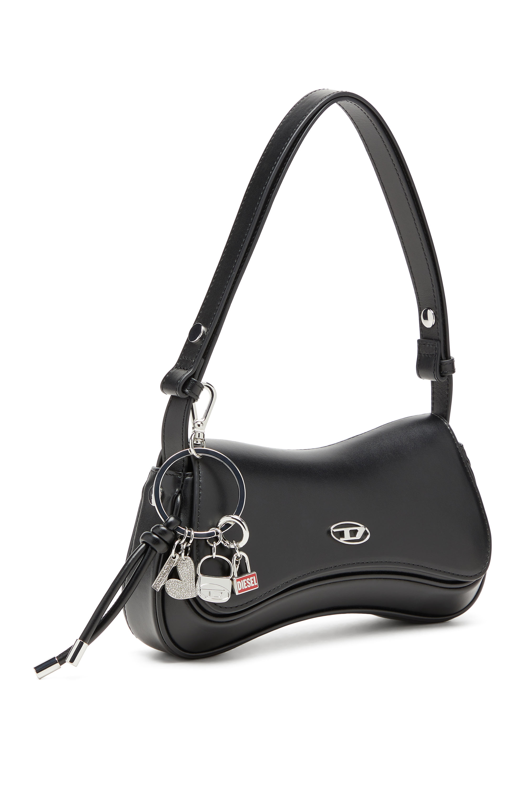 Diesel - MULTI III, Charm portachiavi in metallo con ciondoli a cuore e borsa Donna in Argento - 2