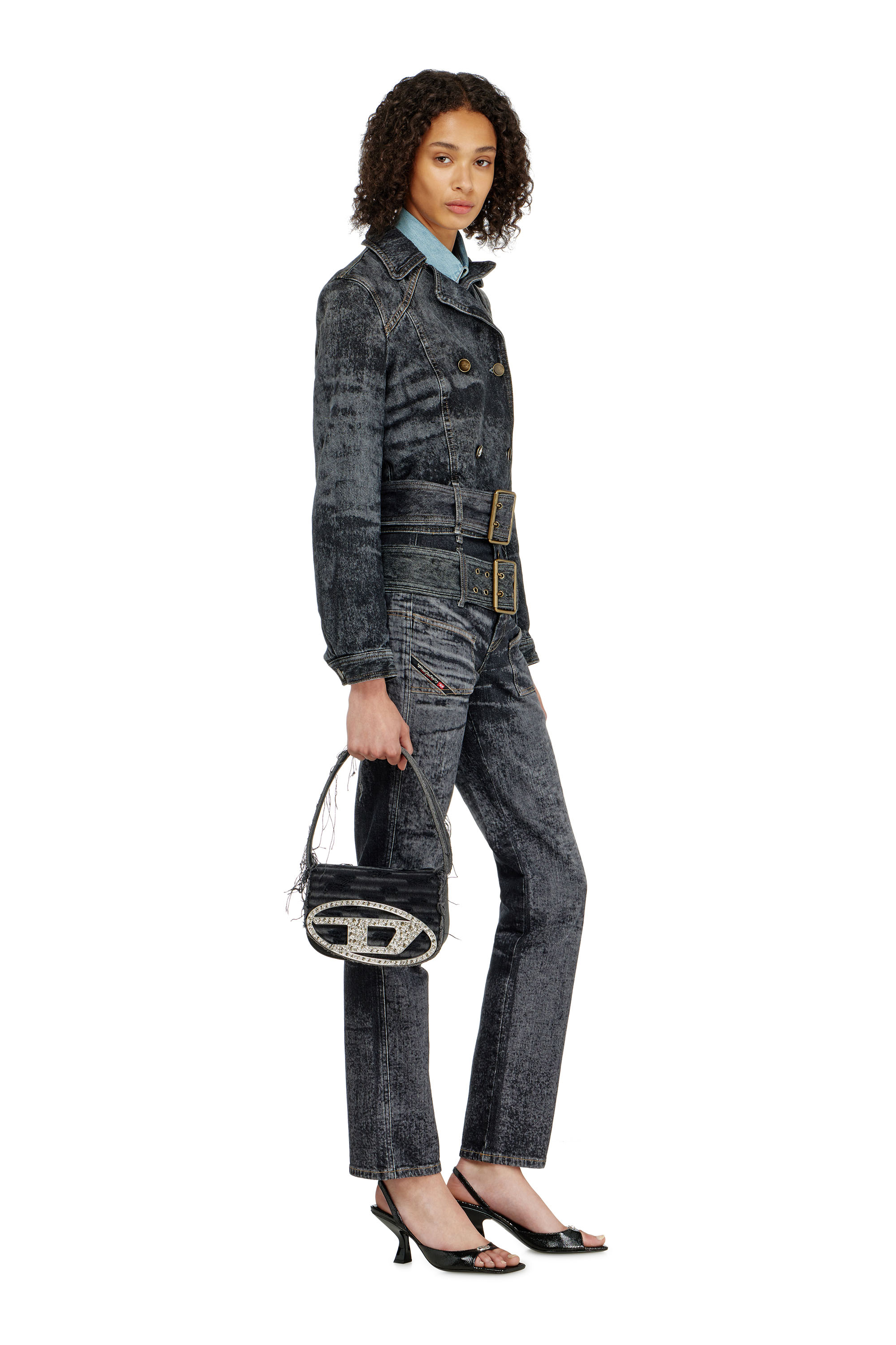 Diesel - Slim Jeans D-Gorina 09Q30 Femme, Noir/Gris fonc&eacute; - Image 2