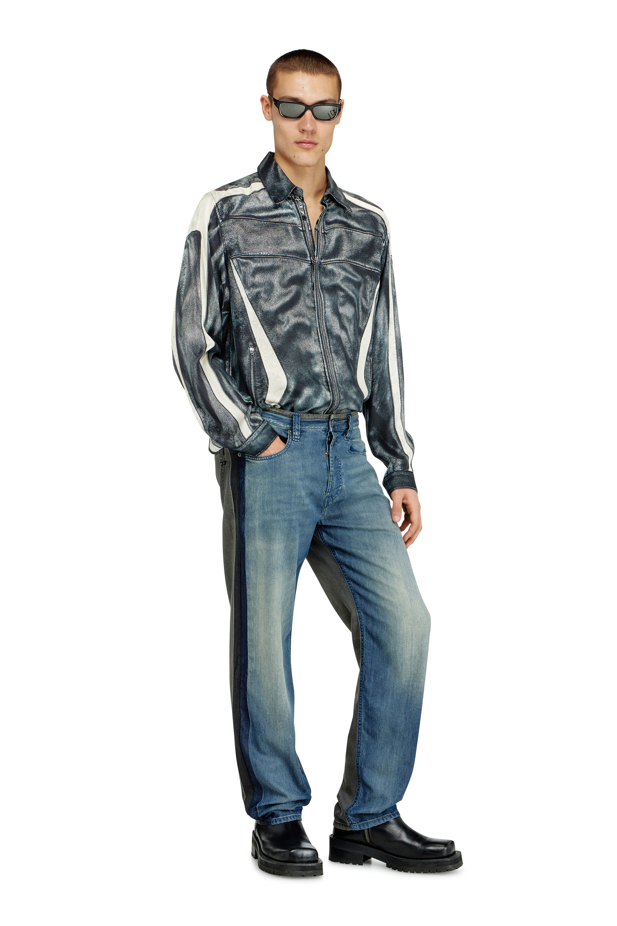 Diesel - Regular Jeans 2024 D-Macs 0CECB Homme, Bleu moyen - Image 2