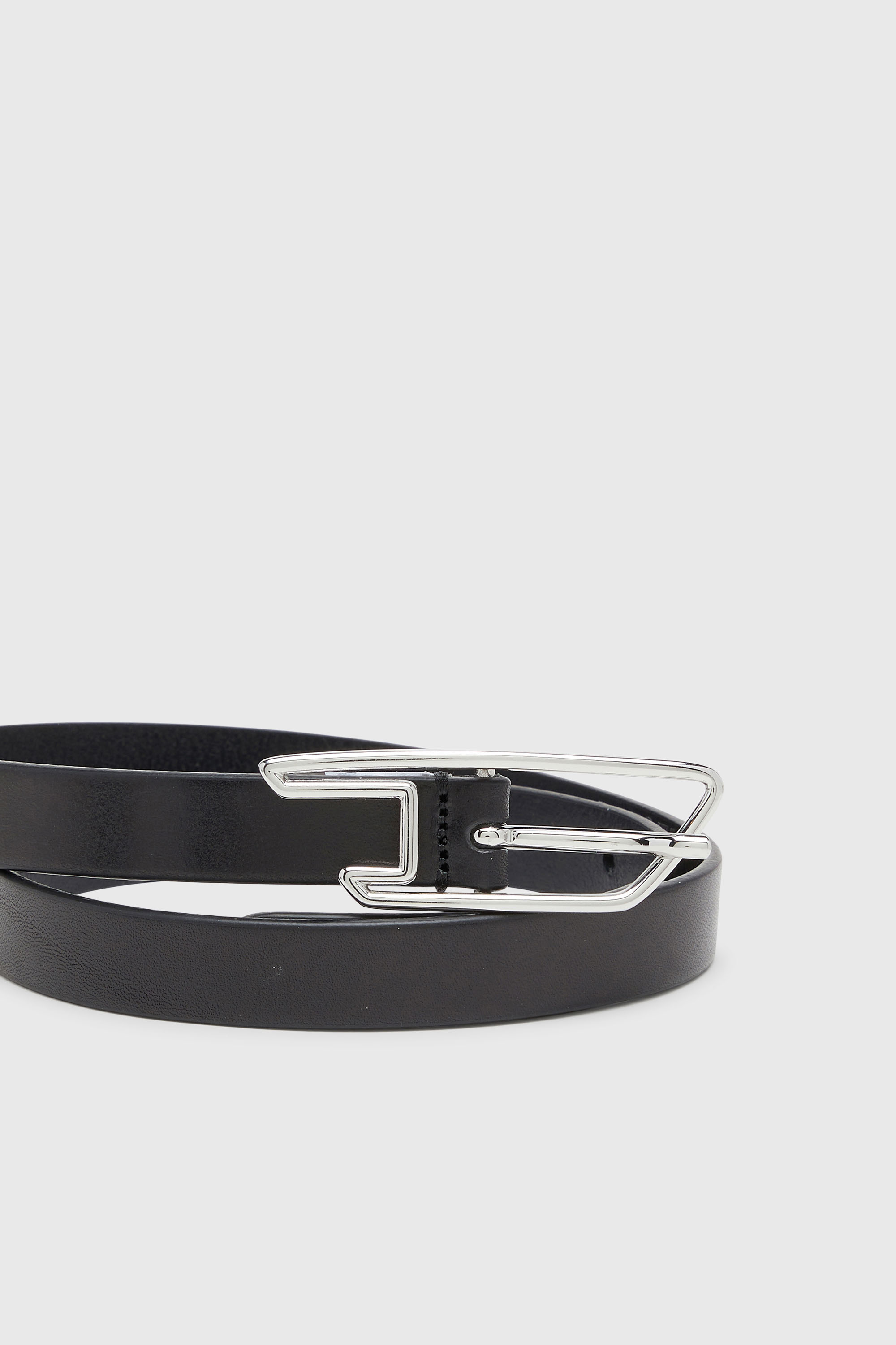 Diesel - B-D LINE W 20, Ceinture 2 cm en cuir pull-up avec boucle D Femme in Noir - 3