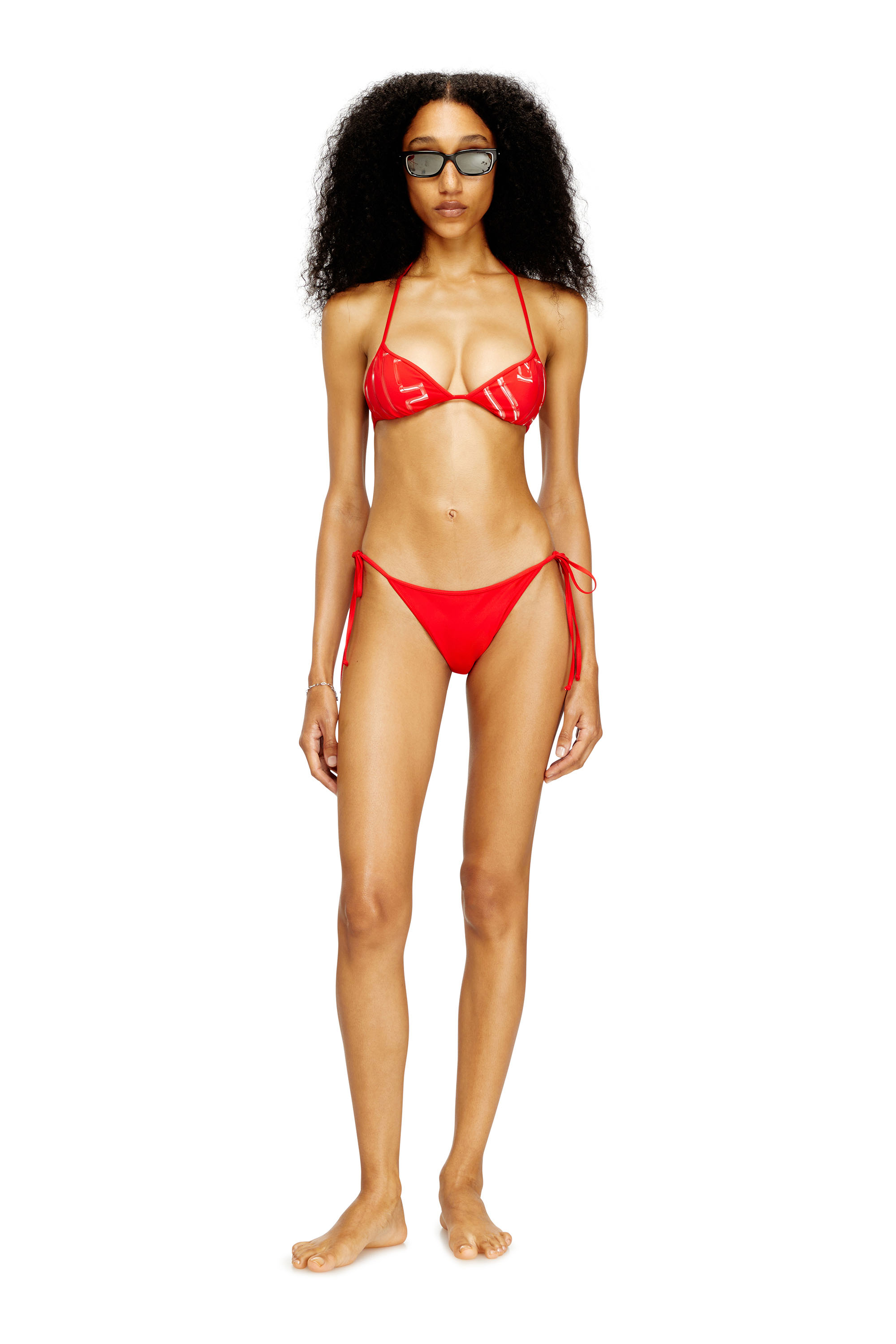 Diesel - KATE-D-CORE, Haut de bikini avec imprimé graphique Femme in Rouge - 2