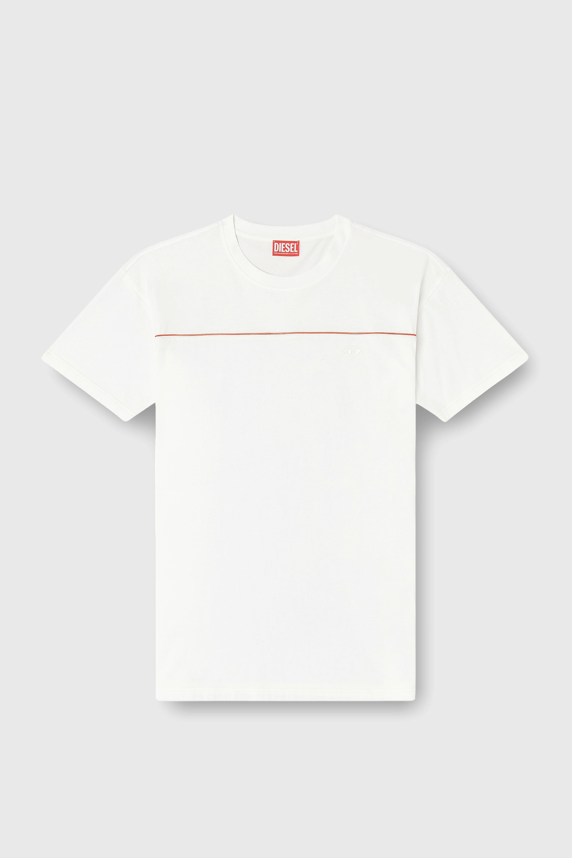 Diesel - T-NORM-PIPING, T-shirt con profili a contrasto Uomo in Bianco - 2
