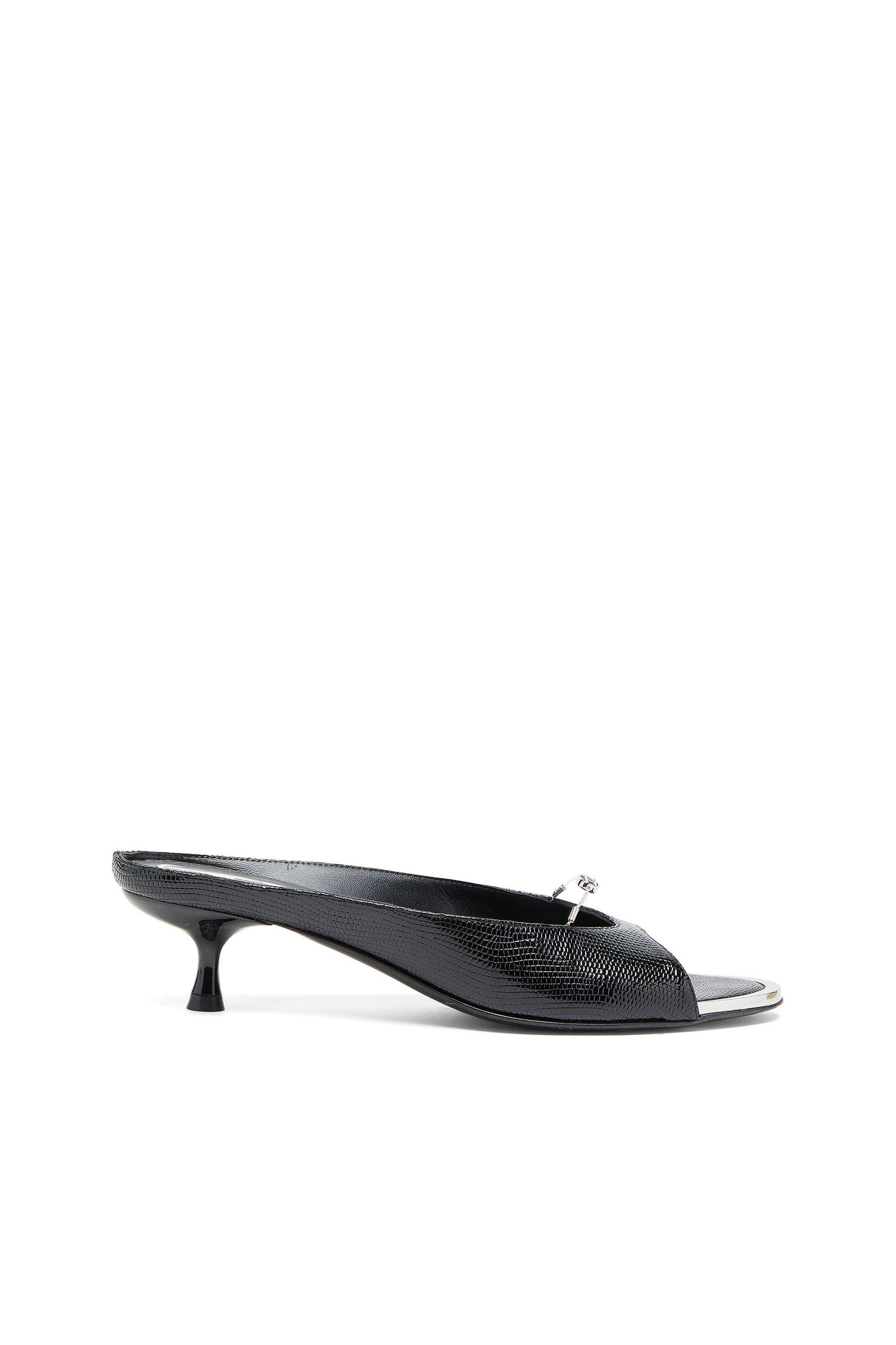 Diesel - D-DIAM'S-SA-40, D-Diam's - Mule en cuir avec Oval D flottant Femme in Noir - 1