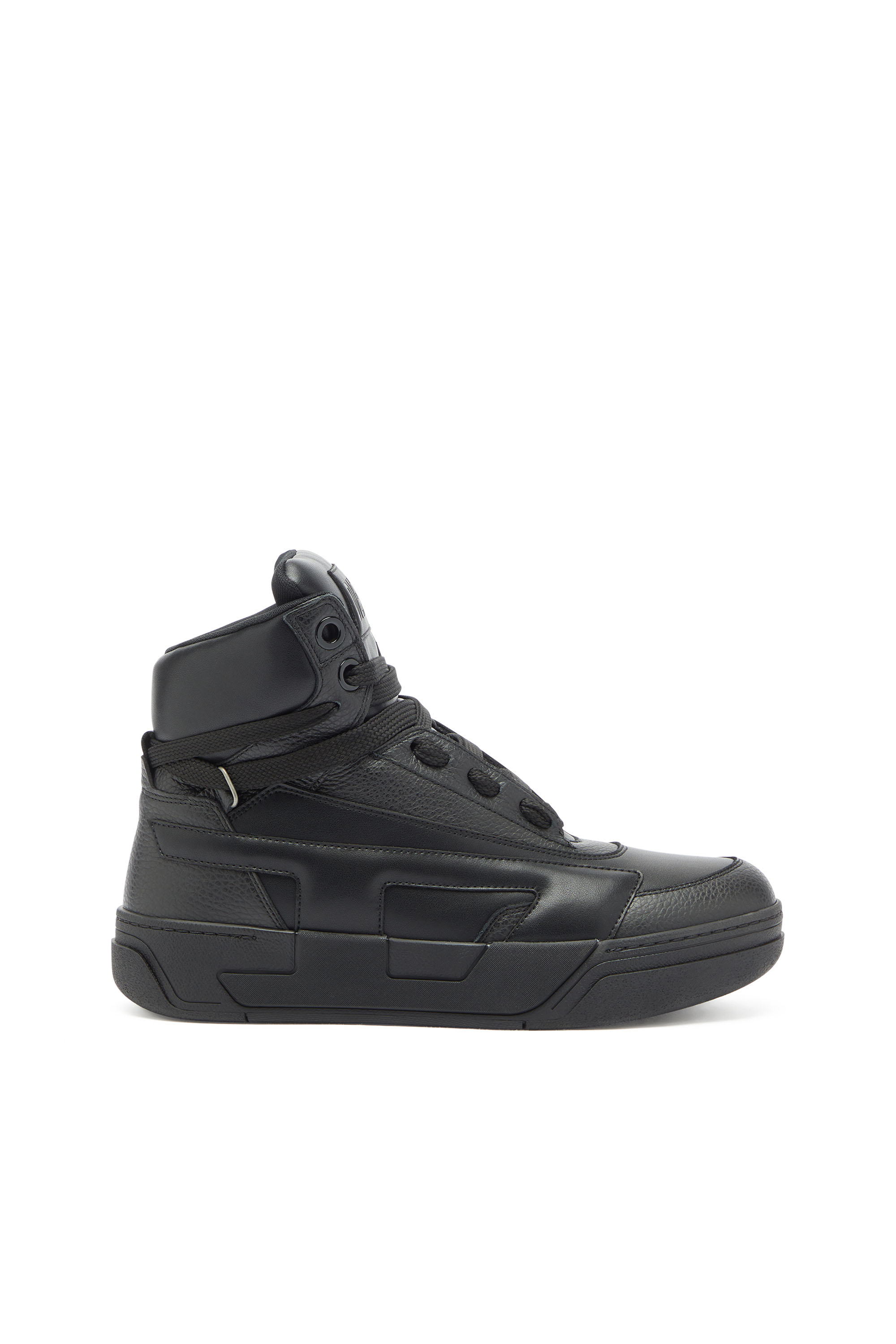 Diesel - S-D-OLLIE MID, Herren S-D-Ollie - High-Top-Sneaker aus Leder mit D-Logo in Schwarz - 1