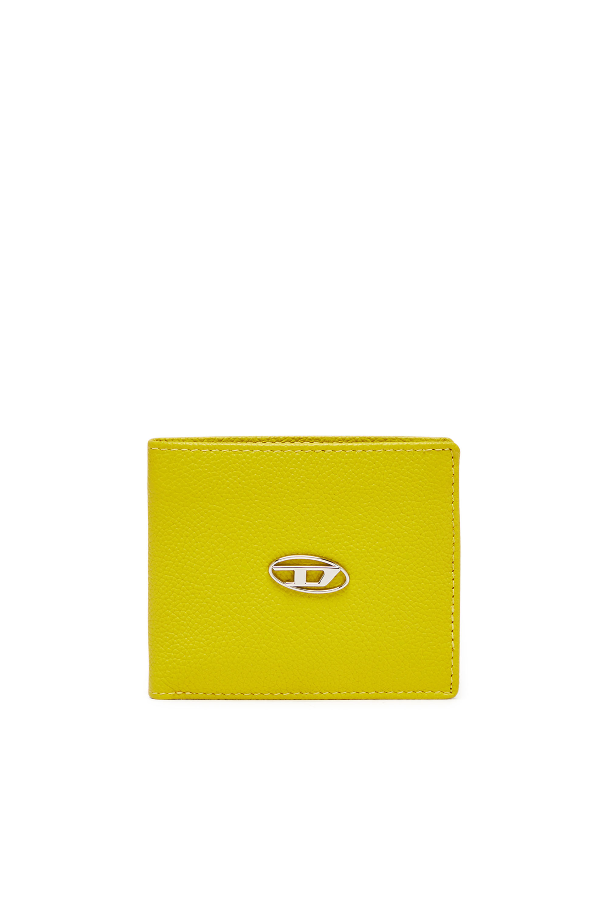 Diesel - BI FOLD COIN S, Uomo Portafoglio a libro in fior di pelle in Giallo - Image 1