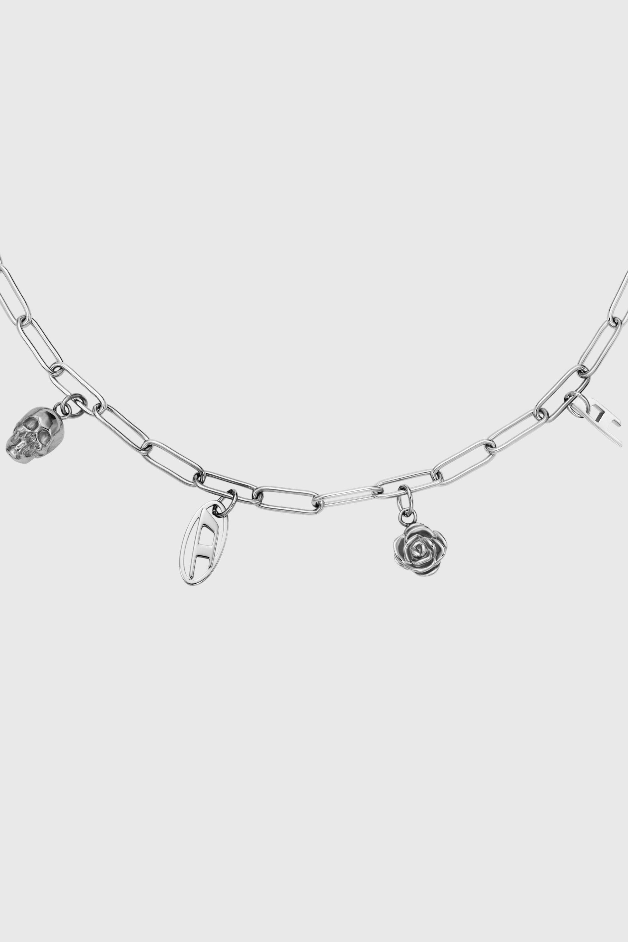 Diesel - DX1605040, Collier &agrave; breloques en acier inoxydable Mixte in Gris argent&eacute; - 2