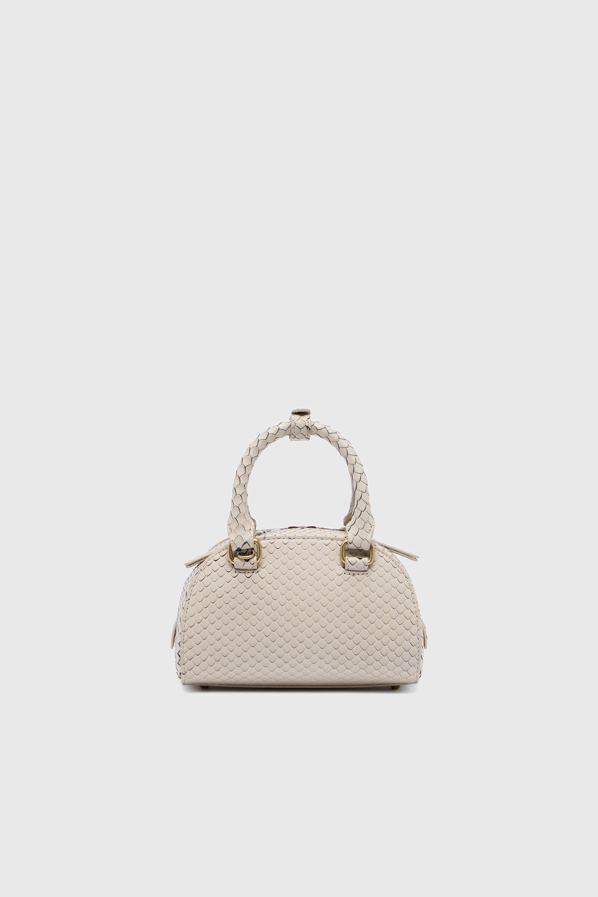 Diesel - 1DR DOME CROSSBODY, 1DR Dome-Borsa bowling piccola in pelle effetto snake Donna in Nero - 3