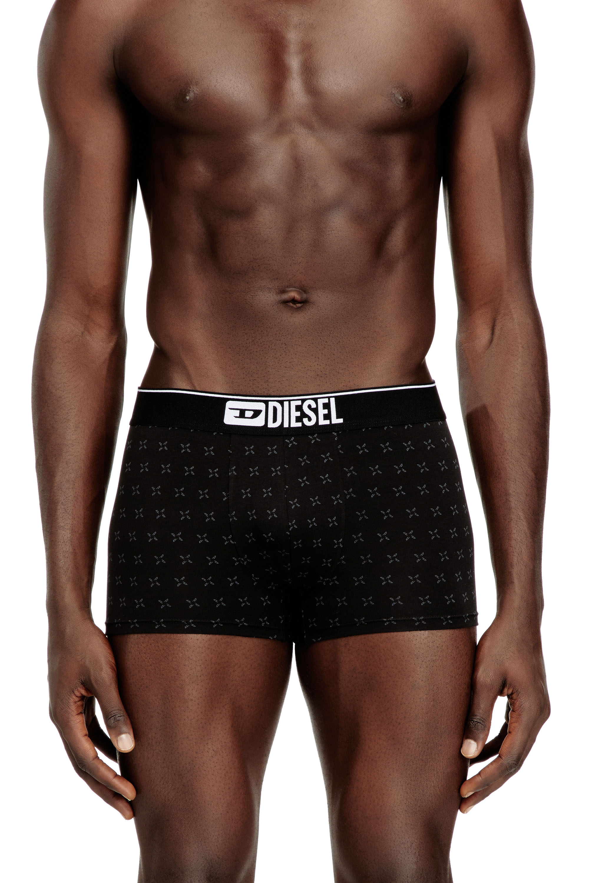 Diesel - DAMIEN-D-BOX-3PACK, Lot de 3 boxers en coton stretch jacquard Homme in Noir - 2