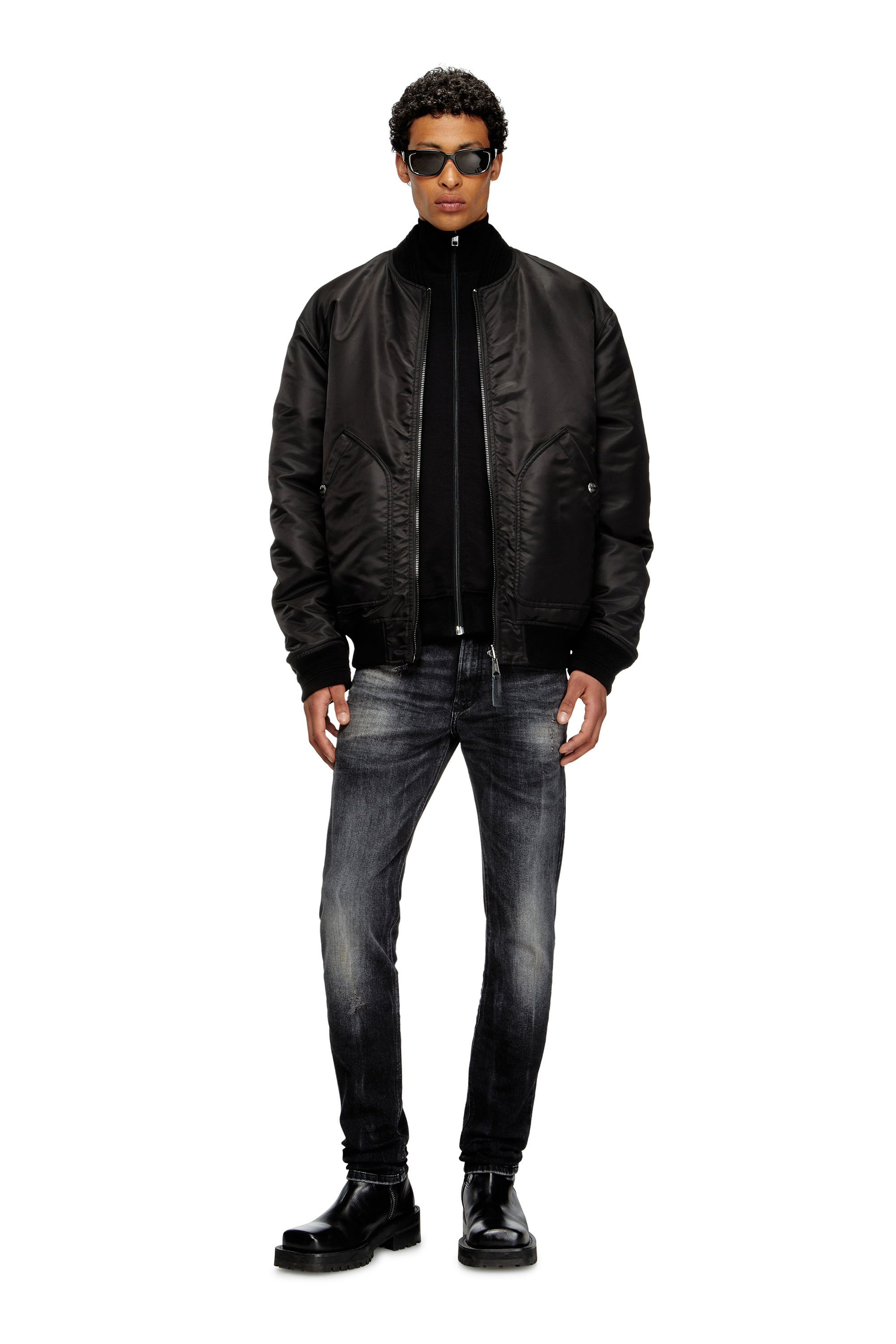 Diesel - S-LOCK-DOVAL-PJ, Veste de surv&ecirc;tement avec empi&egrave;cement Oval D Homme in Noir - 1