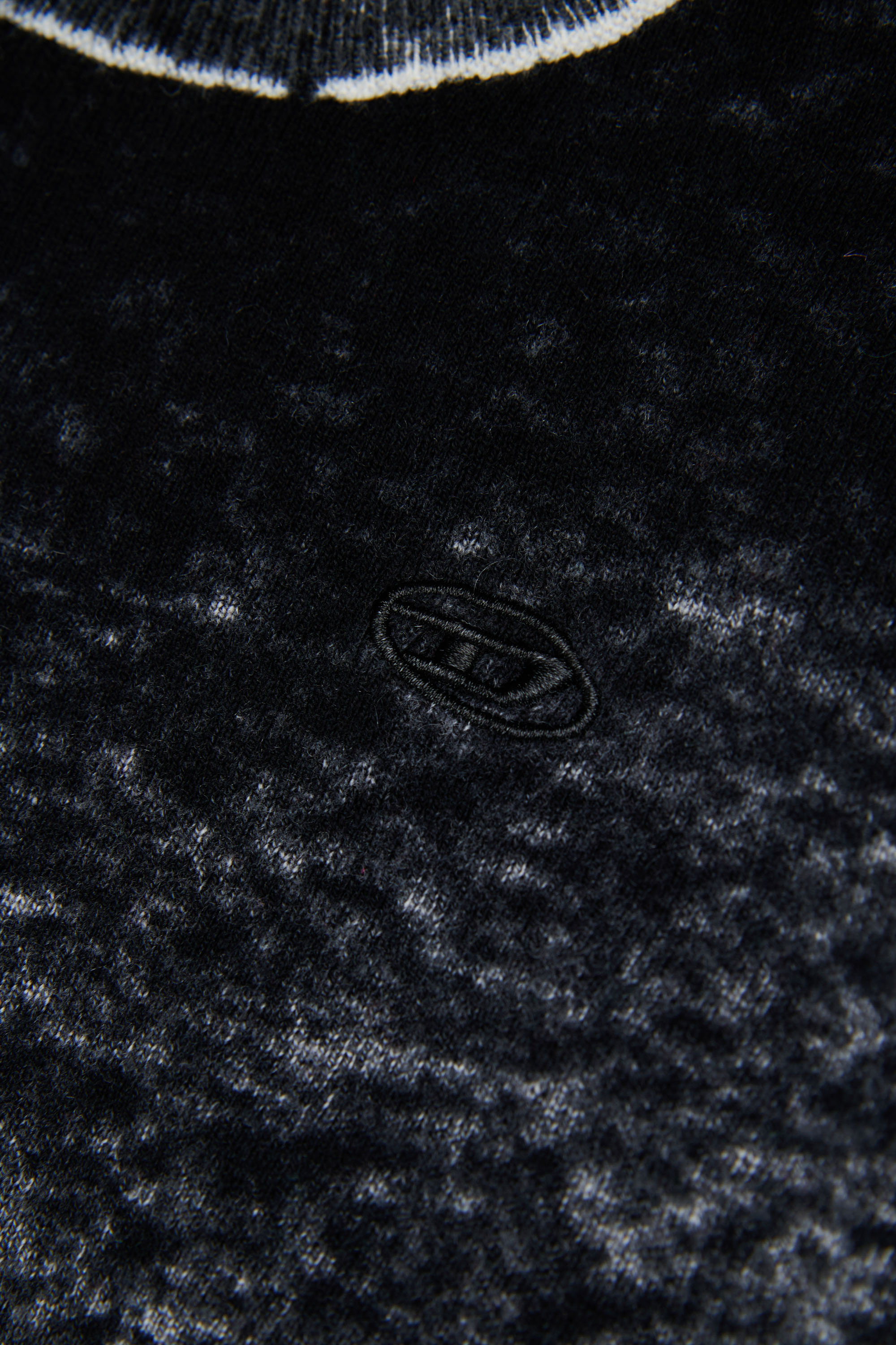 Diesel - KJEMR, Pullover in misto lana con effetto colore irregolare Uomo in Nero - 4