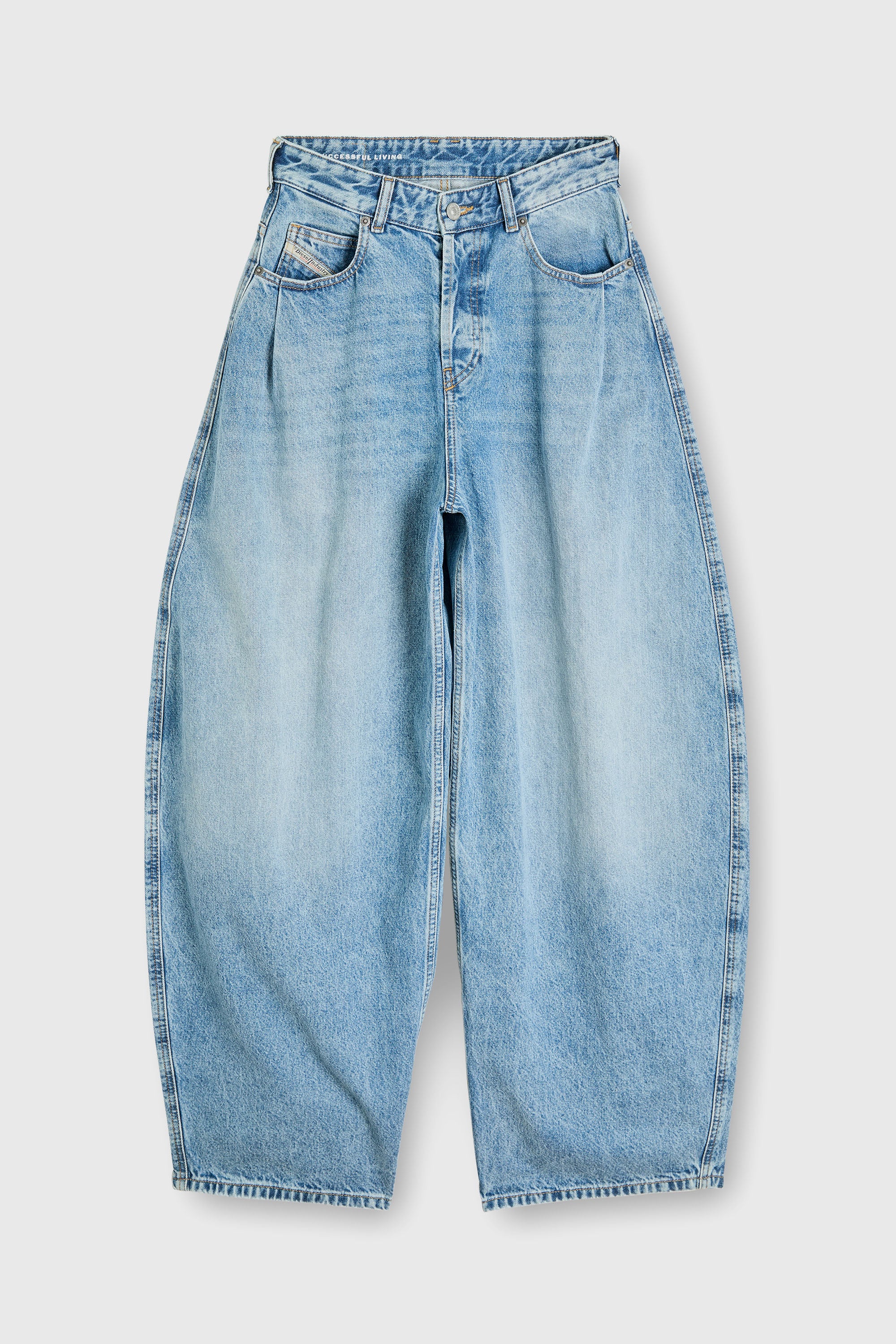 Diesel - Relaxed Jeans 1987 D-Khelz 09I29 Donna, Blu Chiaro - Image 2