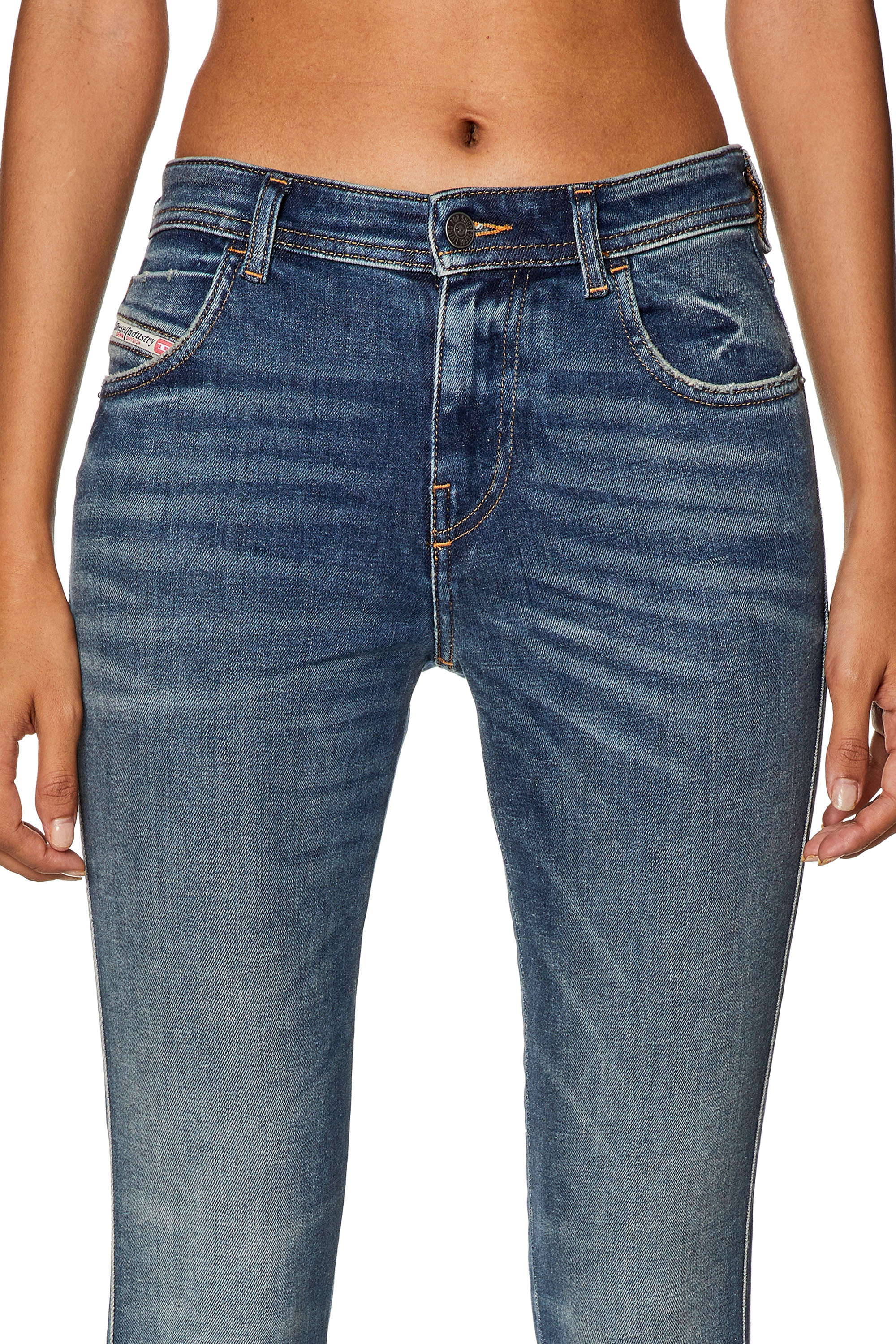 Diesel - Skinny Jeans 2015 Babhila 09G71, Bleu Foncé - Image 3