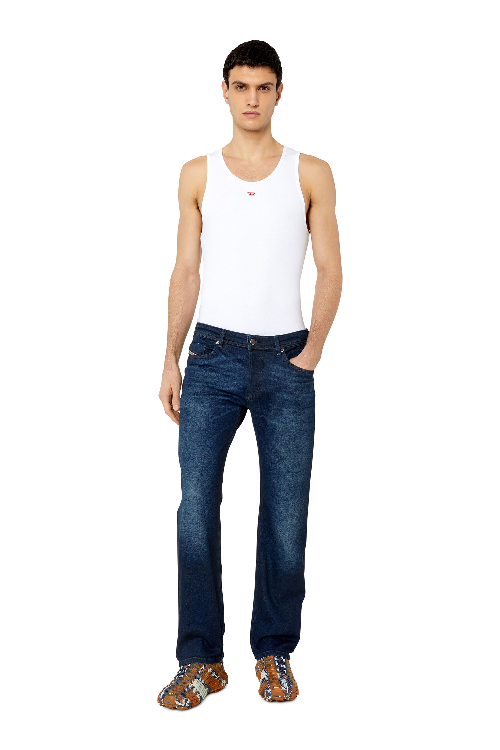 Diesel - Straight Jeans Waykee E814W, Bleu moyen - Image 1