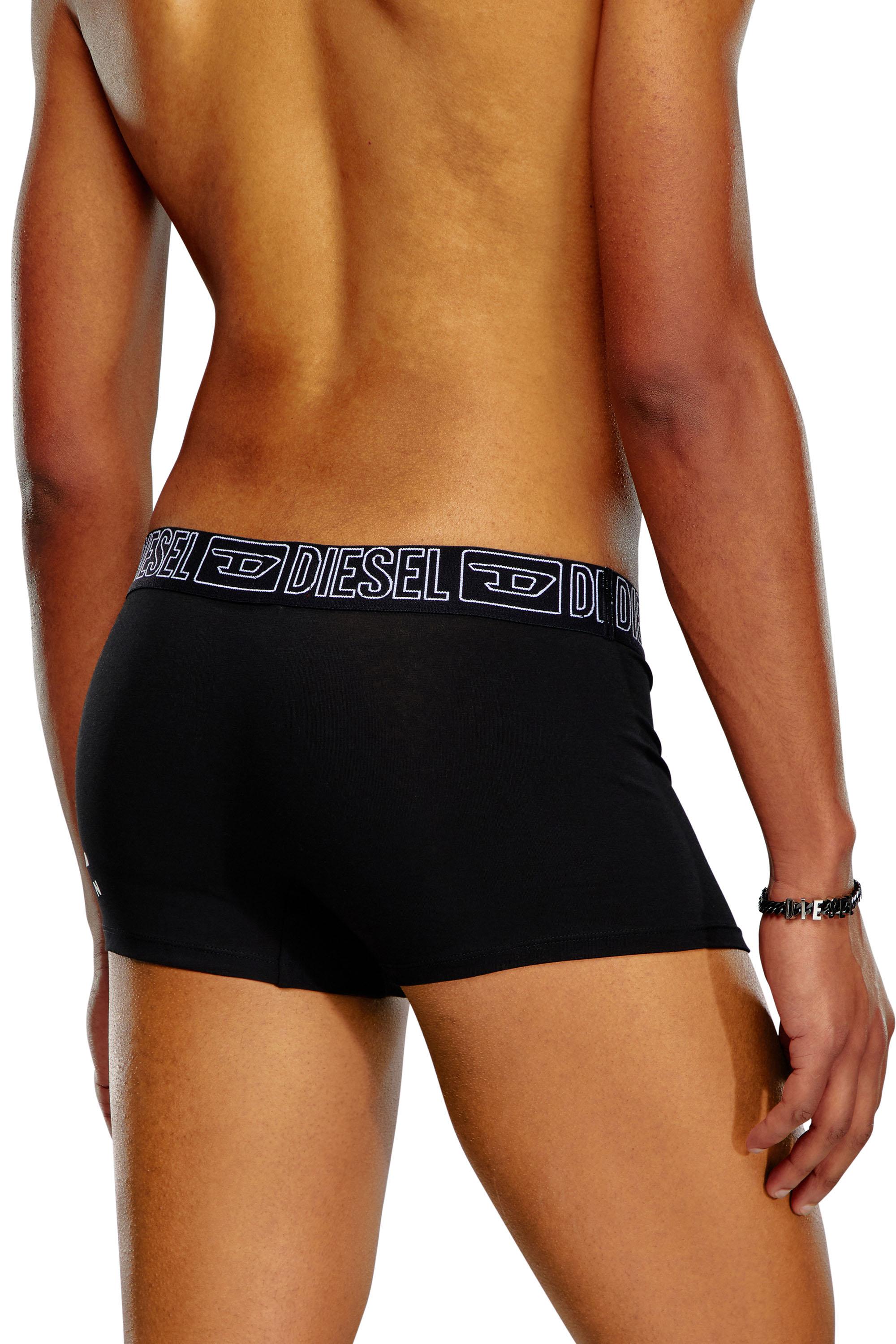 Diesel - UMBX-DAMIEN, Boxer con contorni logo in vita Uomo in Nero - 4