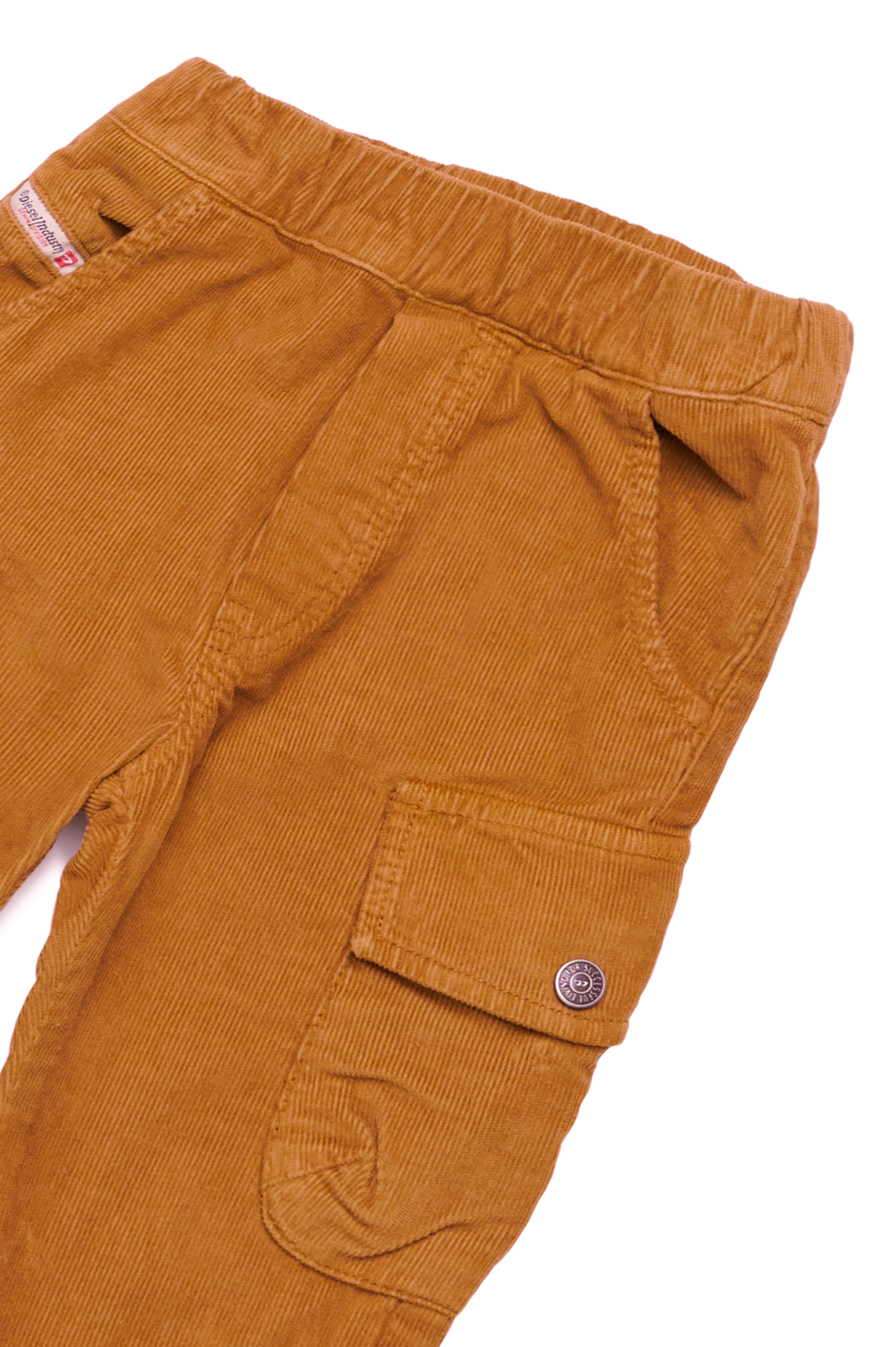 Diesel - PESSYB, Man Corduroy pants with branded buttons in Brown - Image 3
