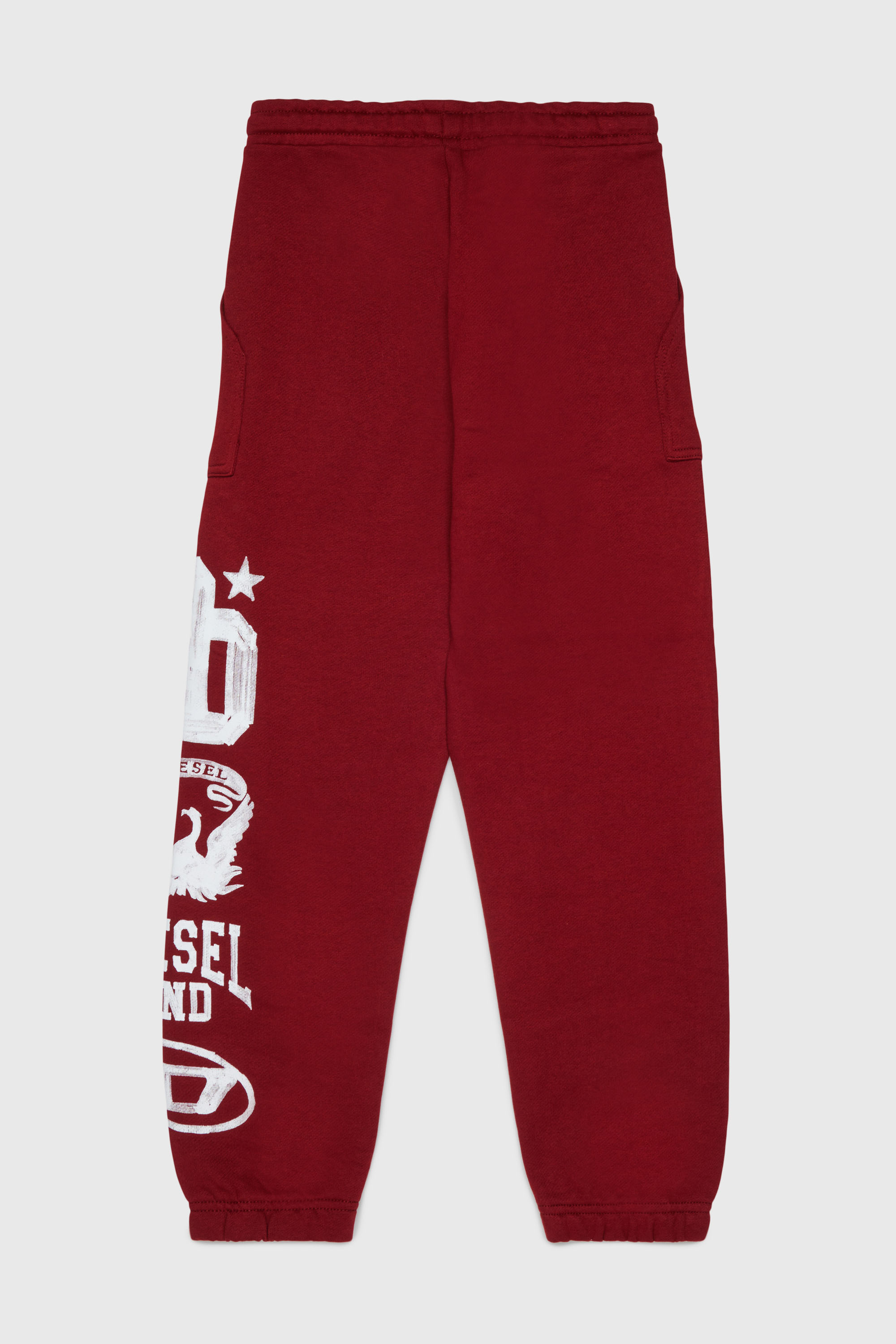 Diesel - PBUNDY, Pantalon de surv&ecirc;tement avec logos style universitaire Homme in Rouge - 2