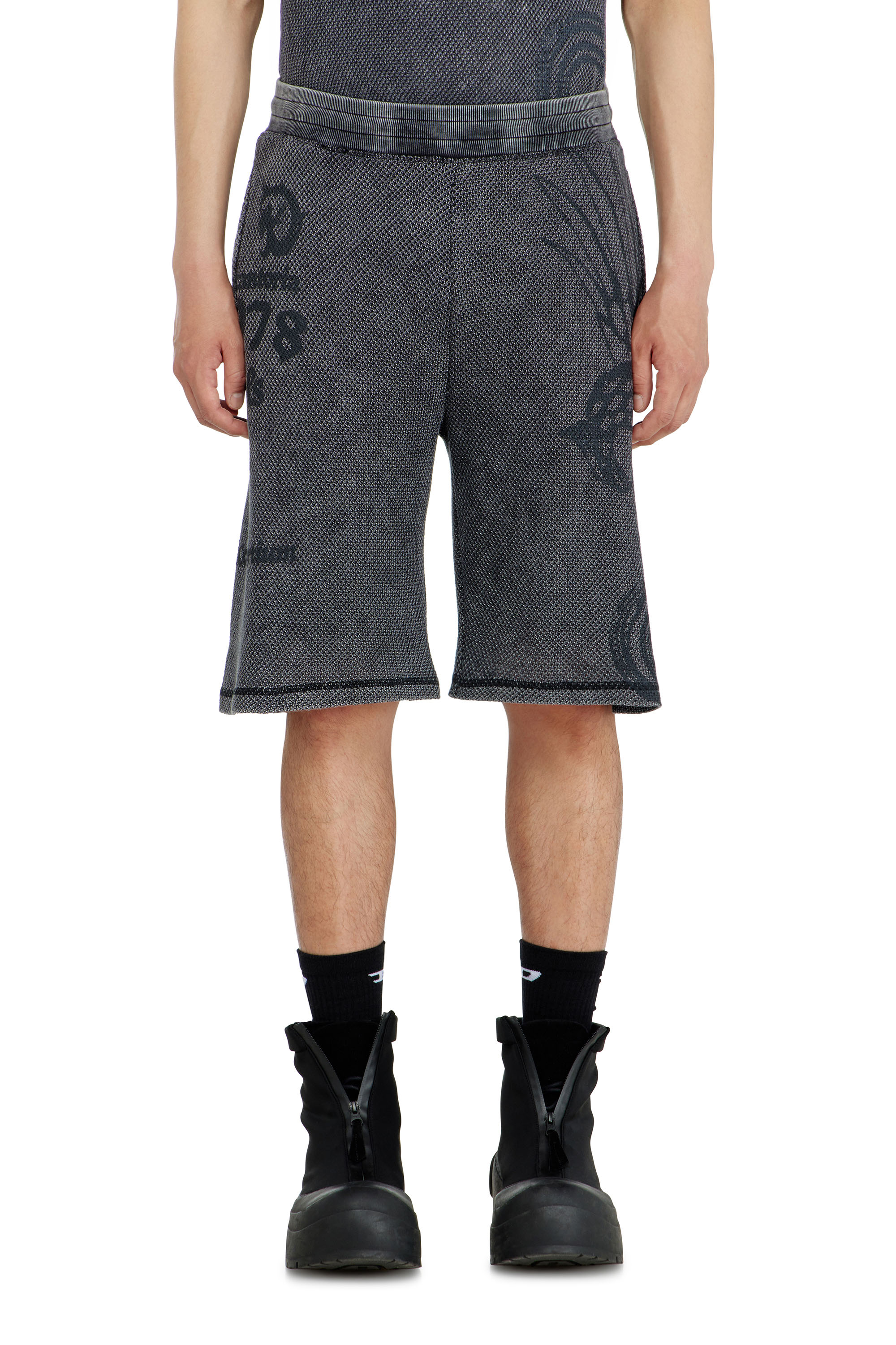 Diesel - P-ERRY, Herren Sweatshorts aus Baumwollmesh mit Prints in null - 3