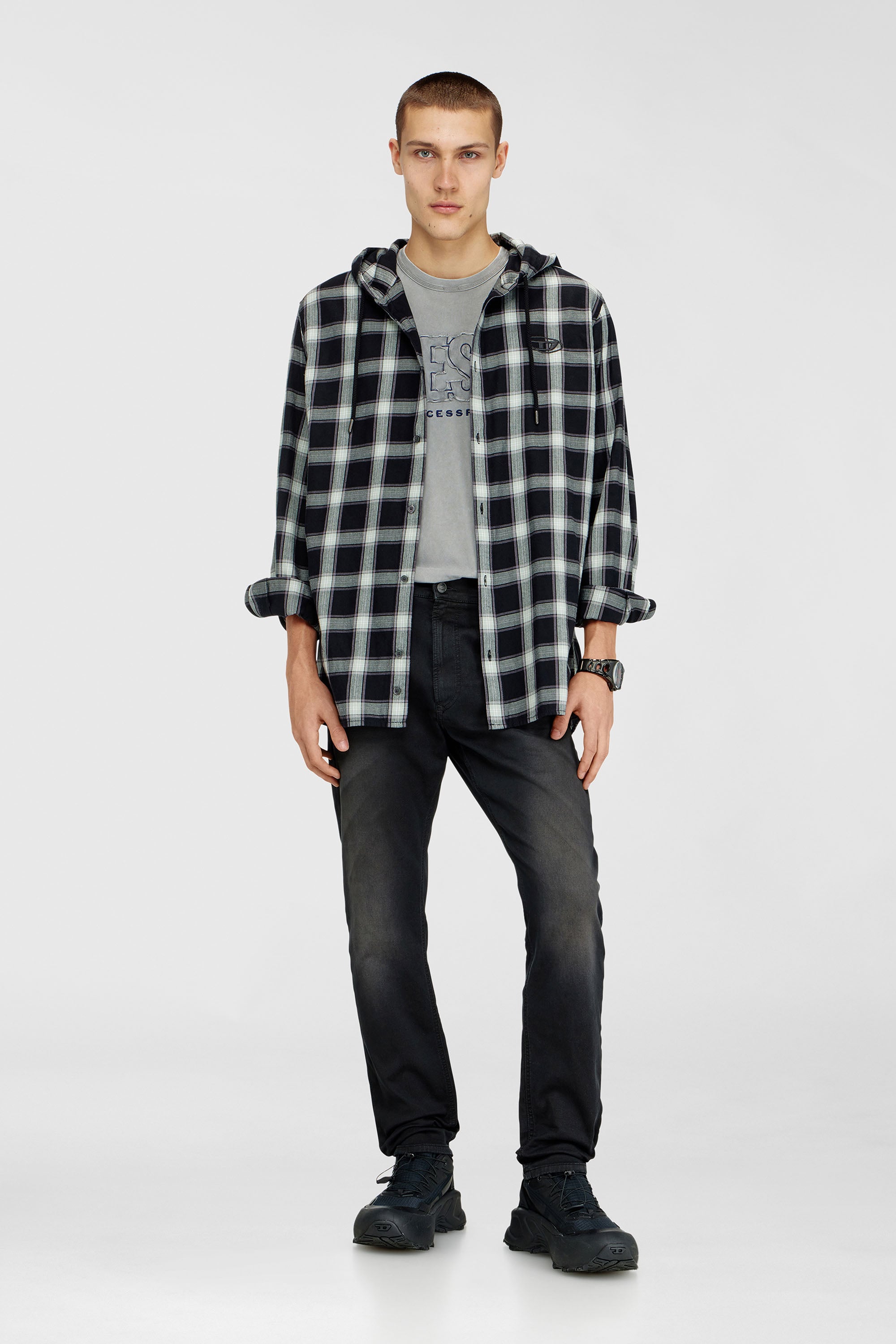 Diesel - Regular 2032 D-Krooley-BW Joggjeans&reg; 0670M Homme, Noir - Image 1