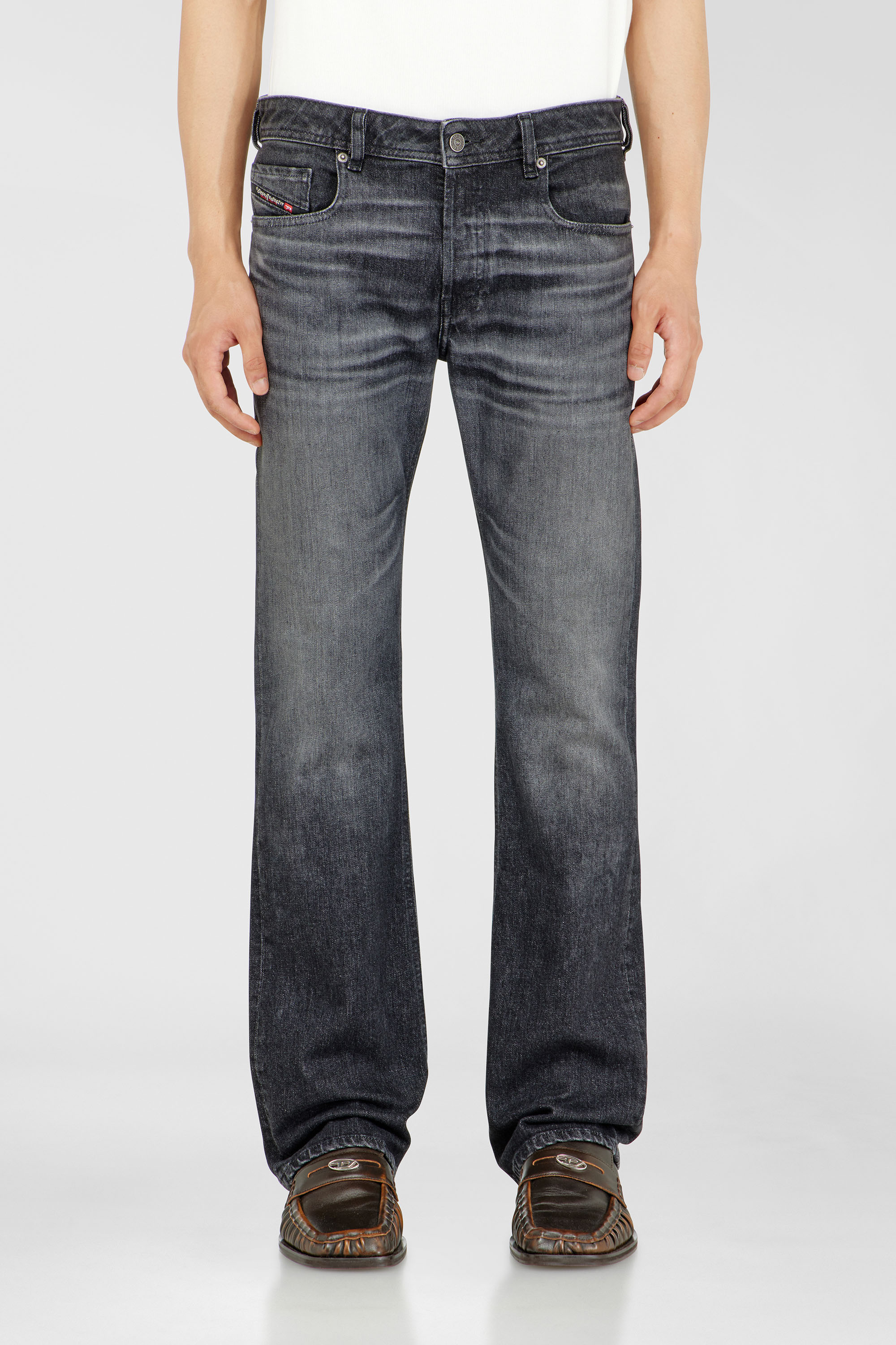 Diesel - Bootcut Jeans 2007 Zatiny 09N48 Uomo, Nero/Grigio scuro - Image 1