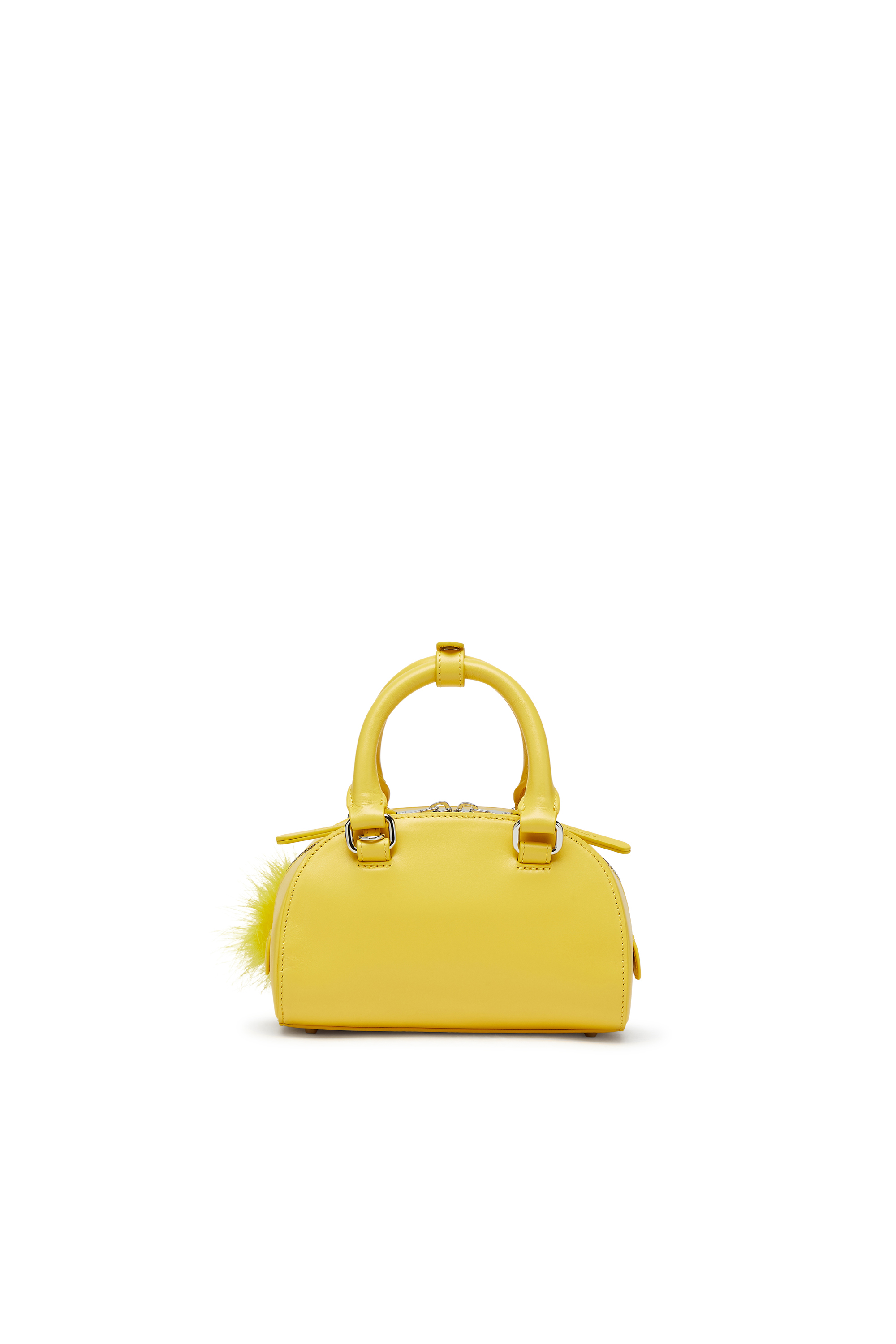 Diesel - 1DR DOME CROSSBODY, Mini sac bowling en cuir nappa Femme in Jaune - 3